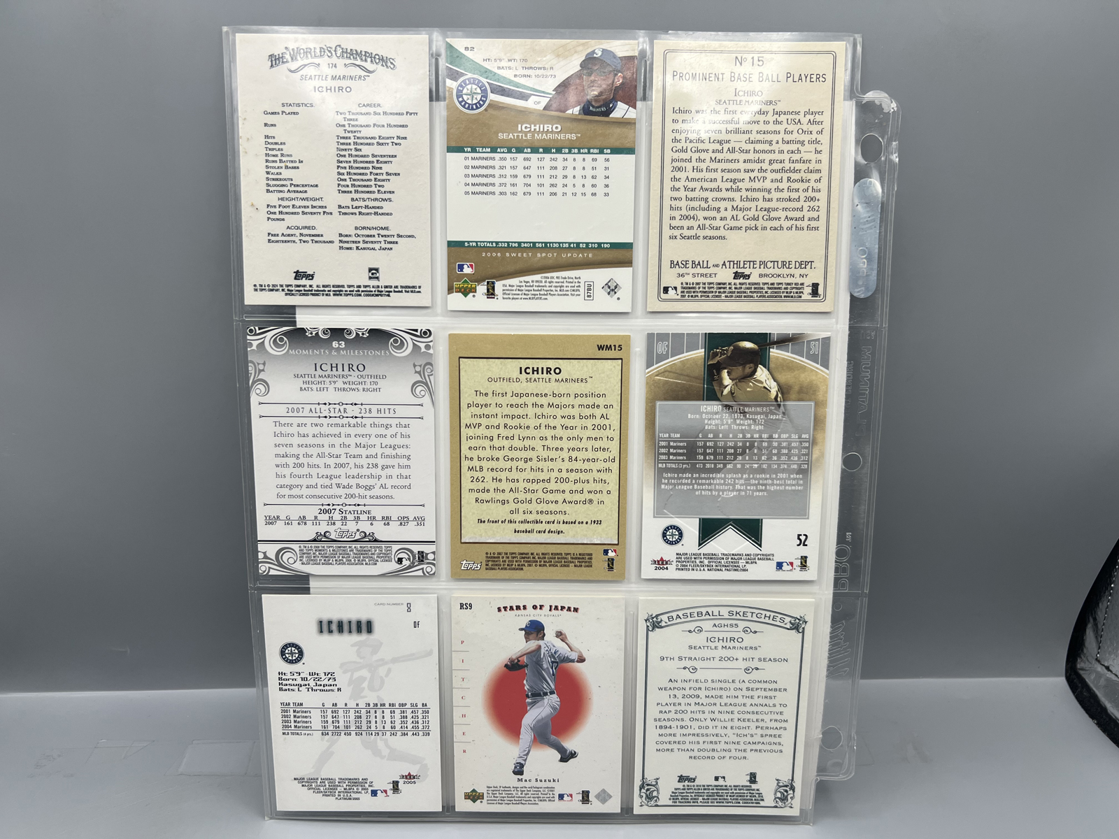 (9) Ichiro Suzuki Baseball Cards
