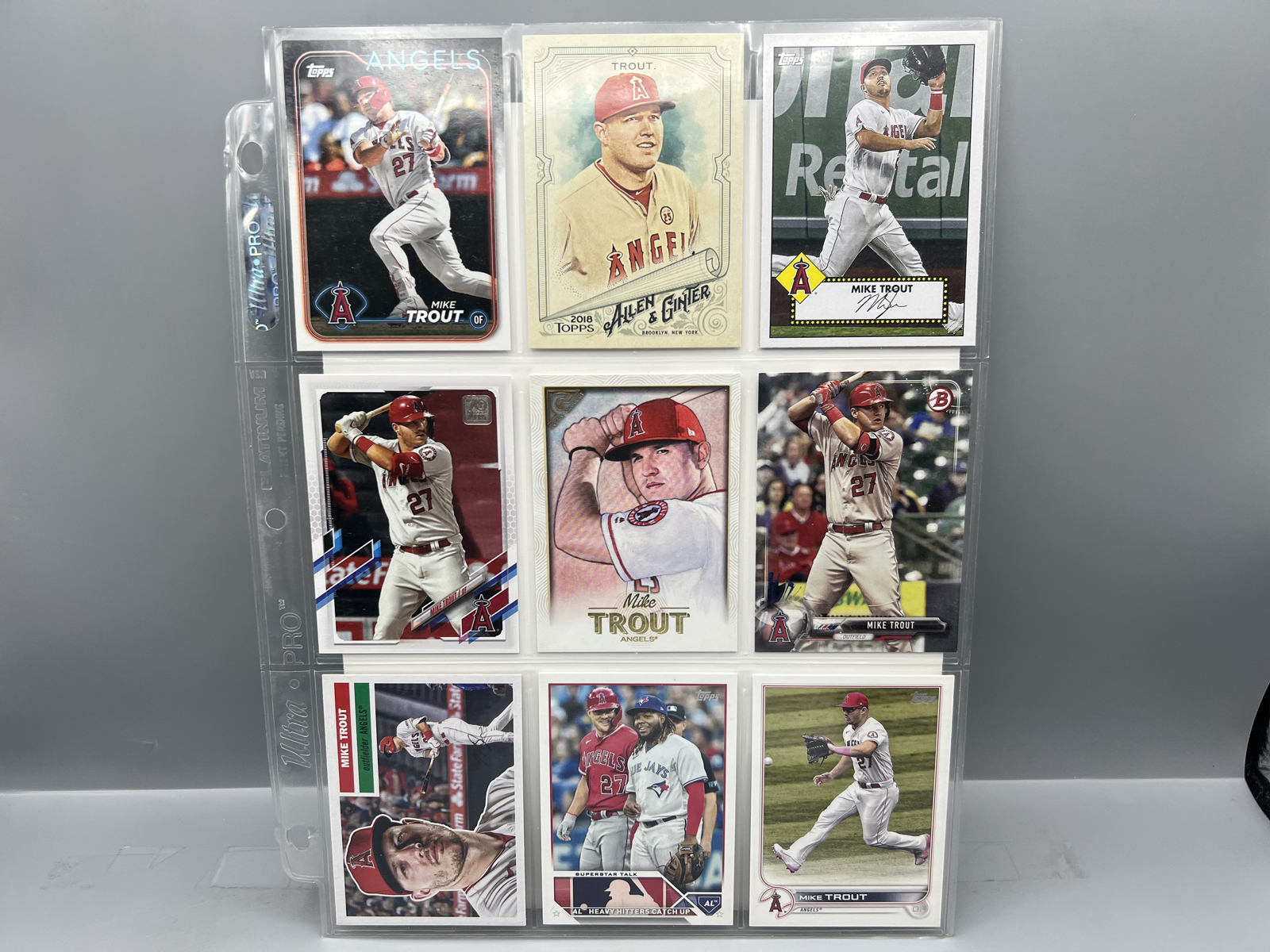 (9) Mike Trout Baseball Cards
