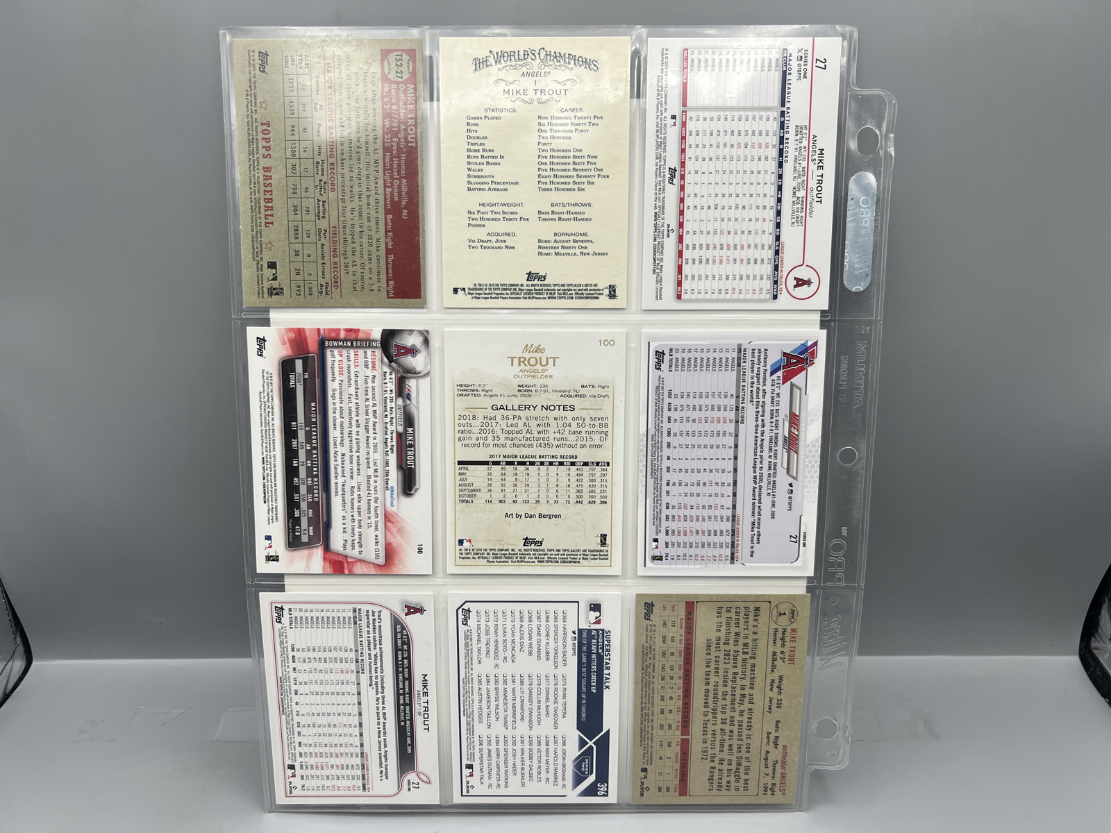 (9) Mike Trout Baseball Cards