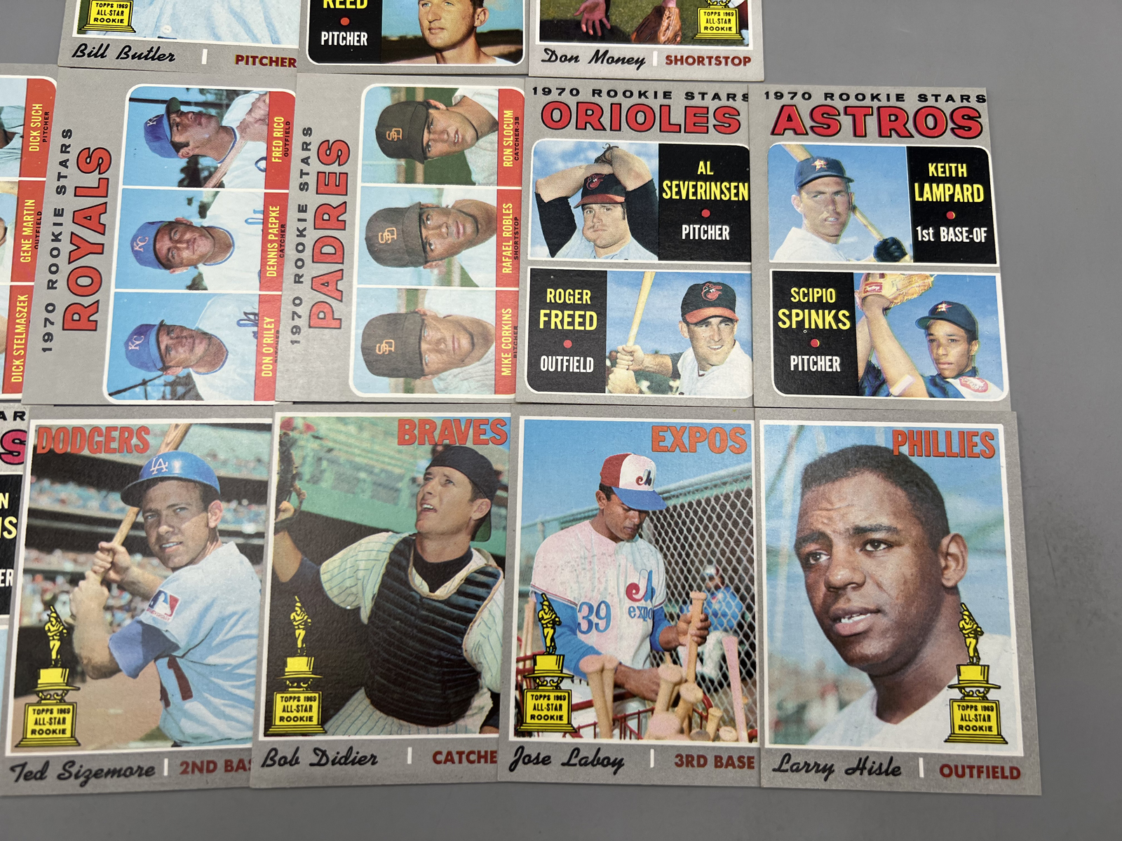 (13) 1970 Topps Baseball Rookie & 2nd Year RC Cup Cards - Varying Conditions