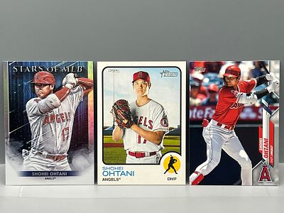 (3) Shohei Ohtani Baseball Cards