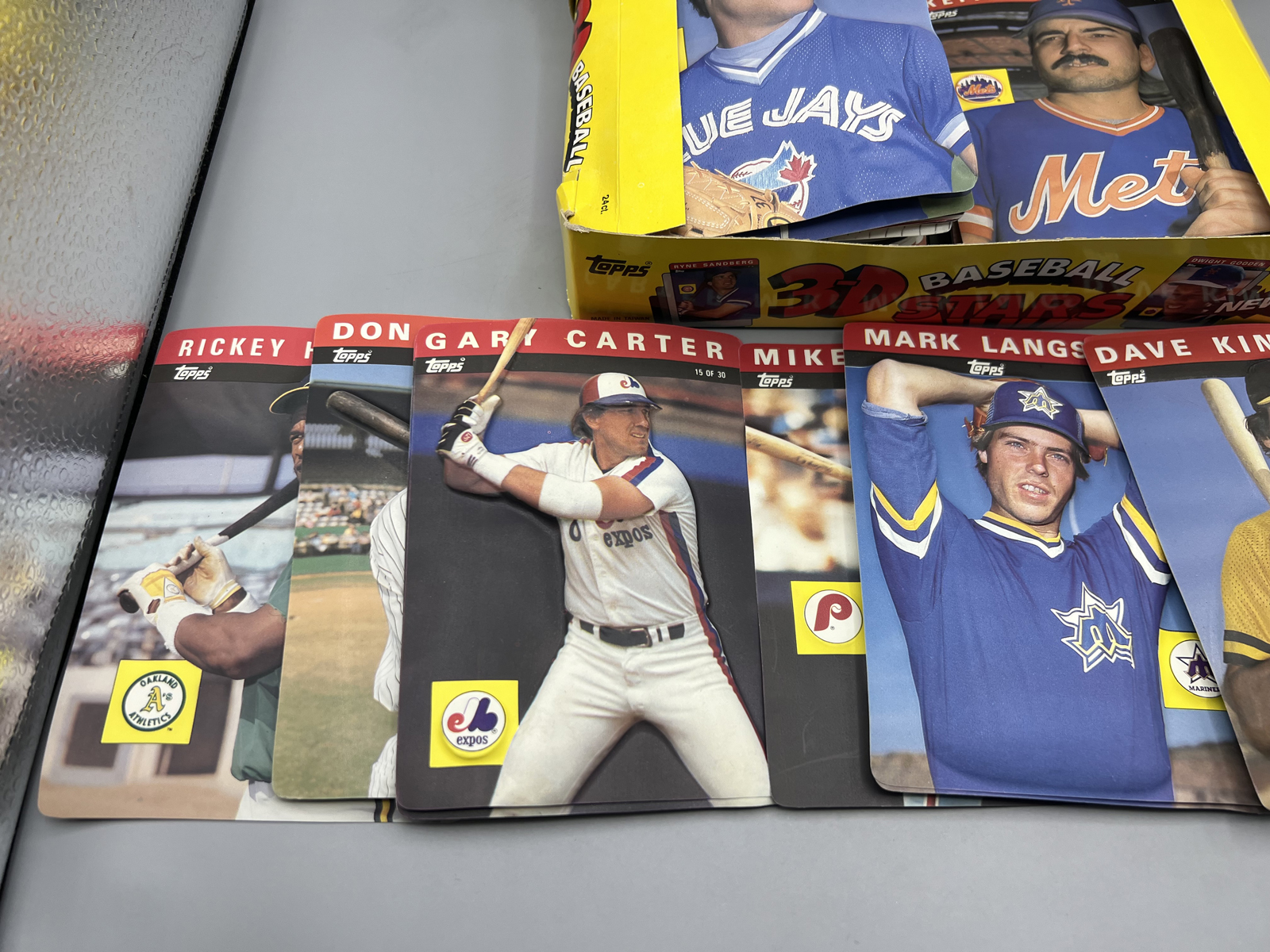 1985 Topps 3-D Baseball Stars Box W/ Many Cards Inside - Varying Conditions