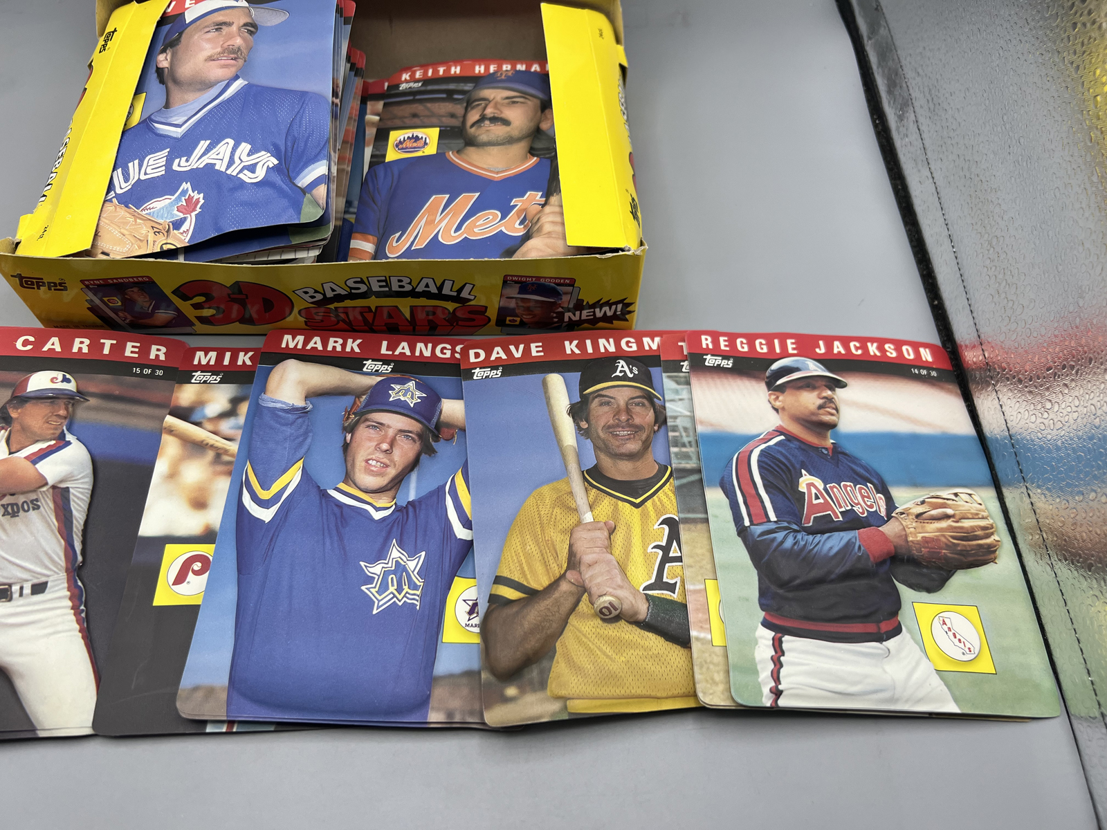 1985 Topps 3-D Baseball Stars Box W/ Many Cards Inside - Varying Conditions