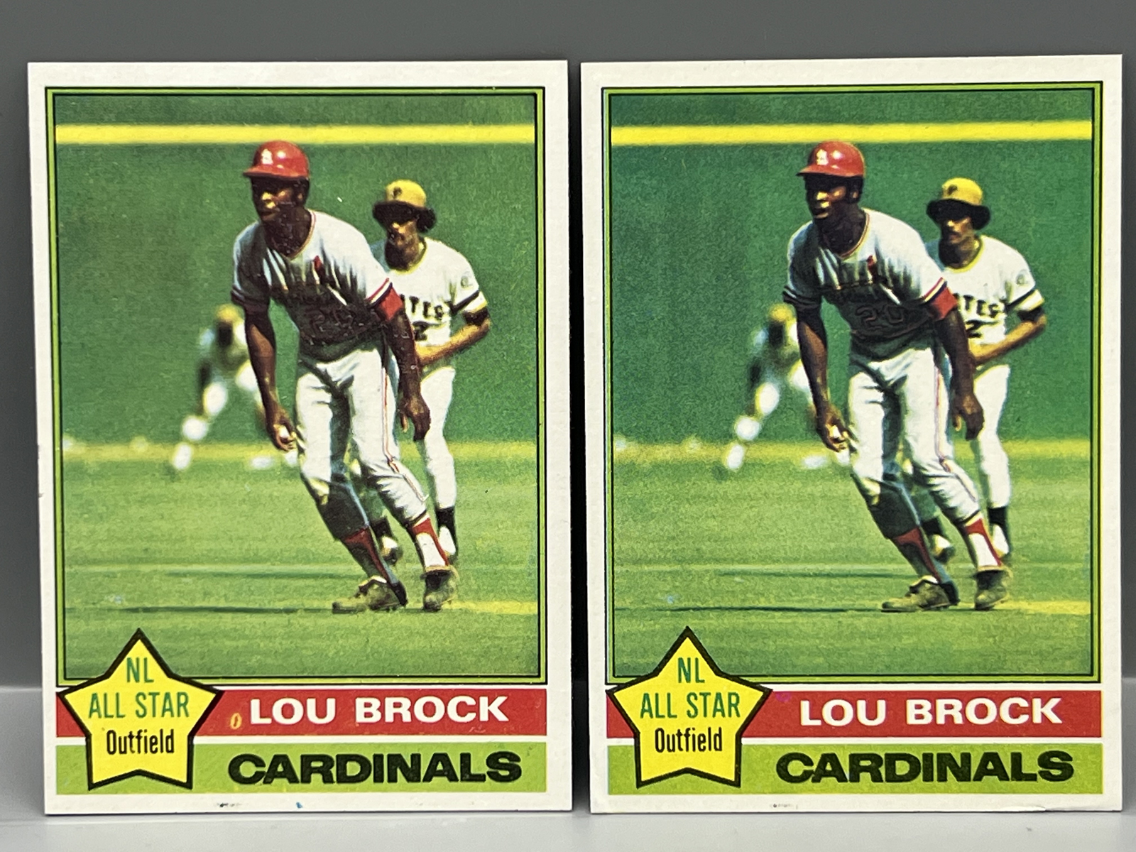 (2) 1976 Topps Lou Brock #10
