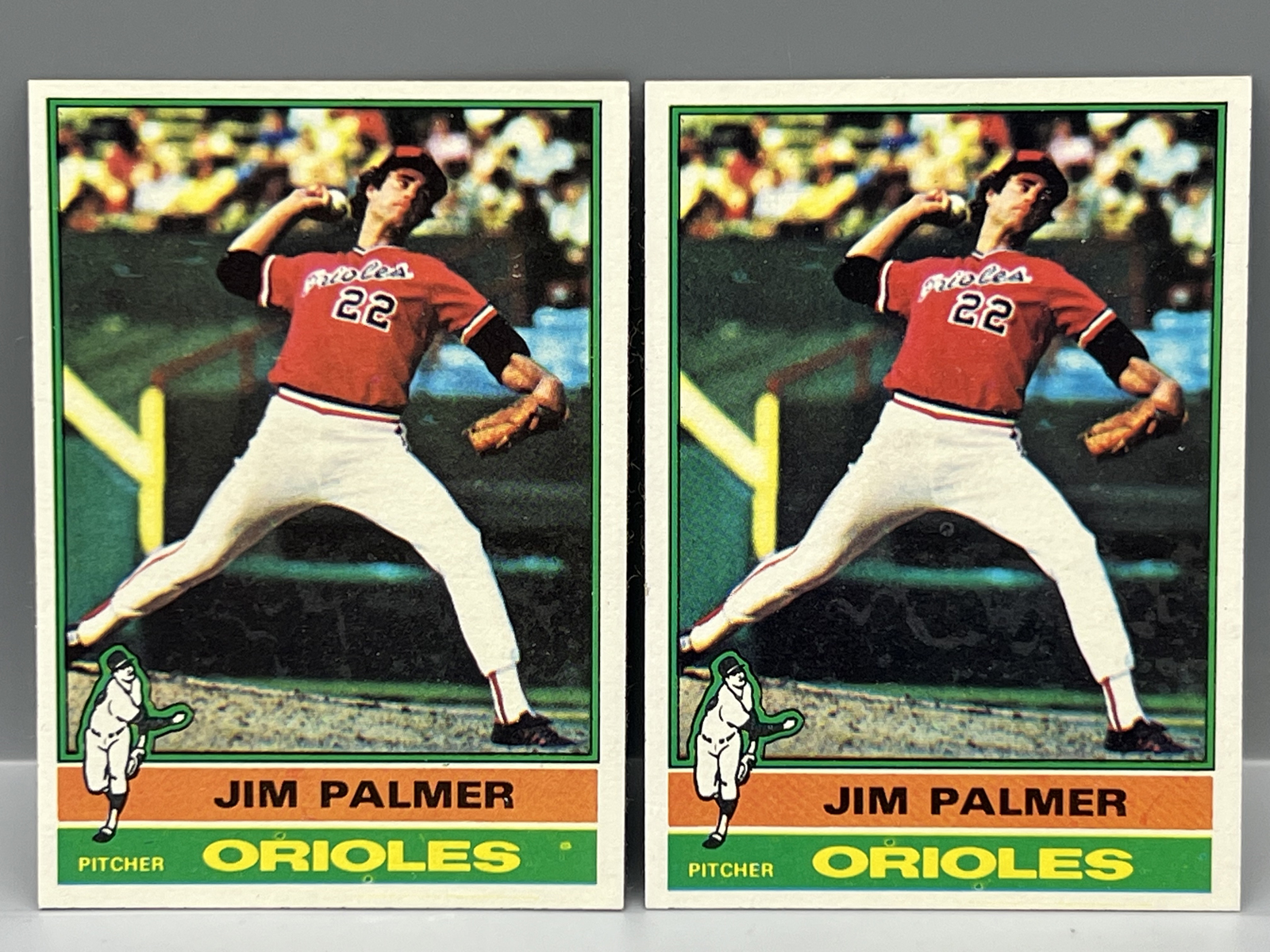 (2) 1976 Topps Jim Palmer #450