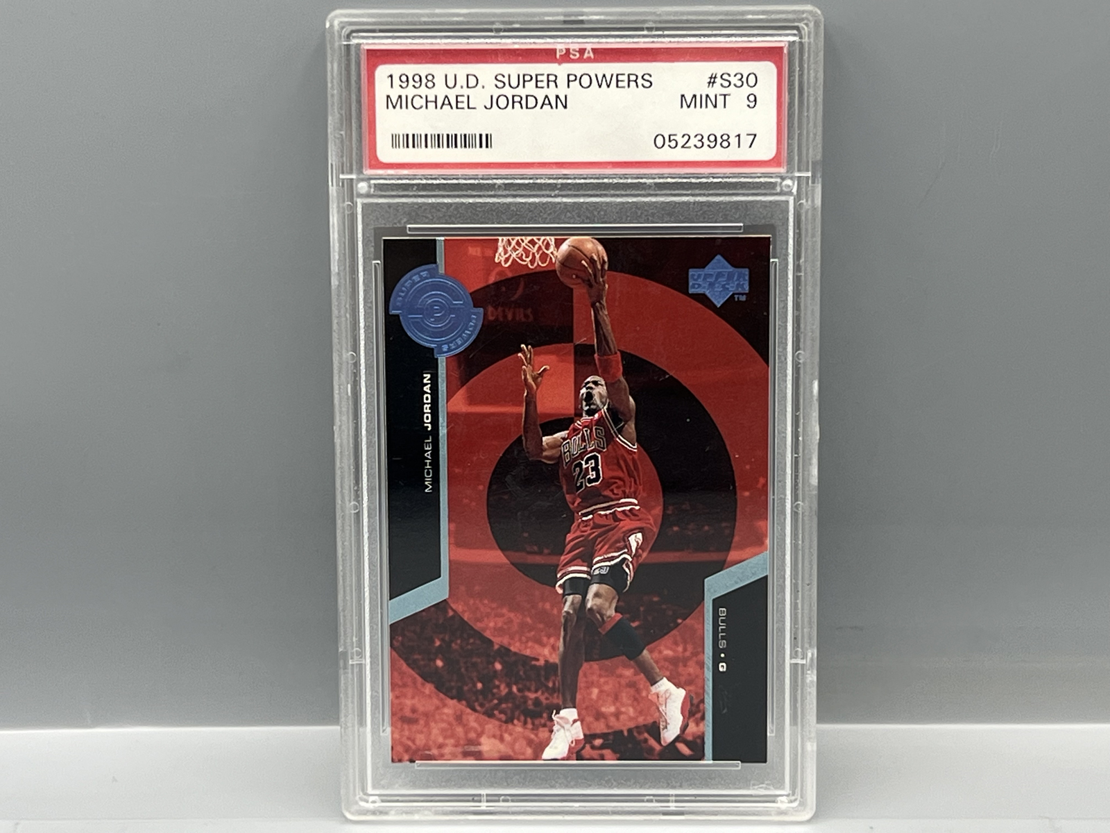 1998 Upper Deck Super Powers Michael Jordan #S30 PSA Mint 9