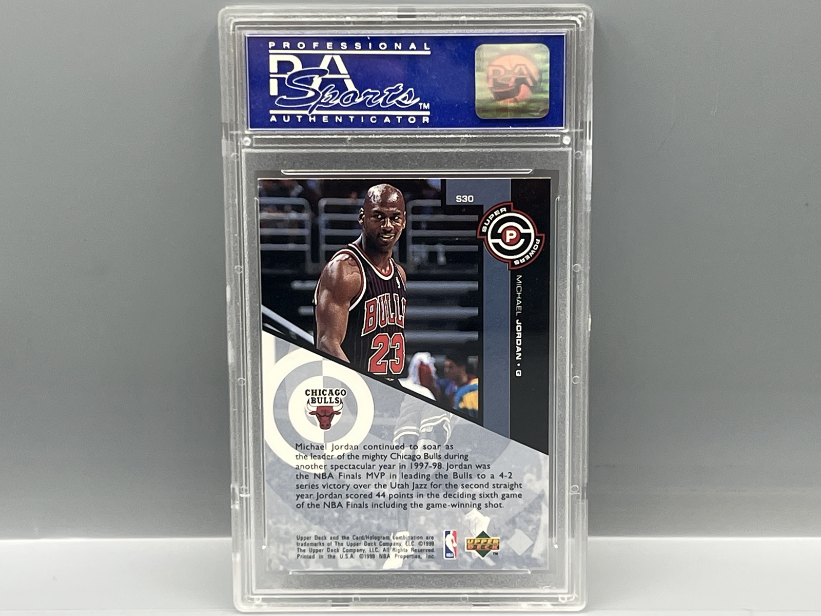 1998 Upper Deck Super Powers Michael Jordan #S30 PSA Mint 9