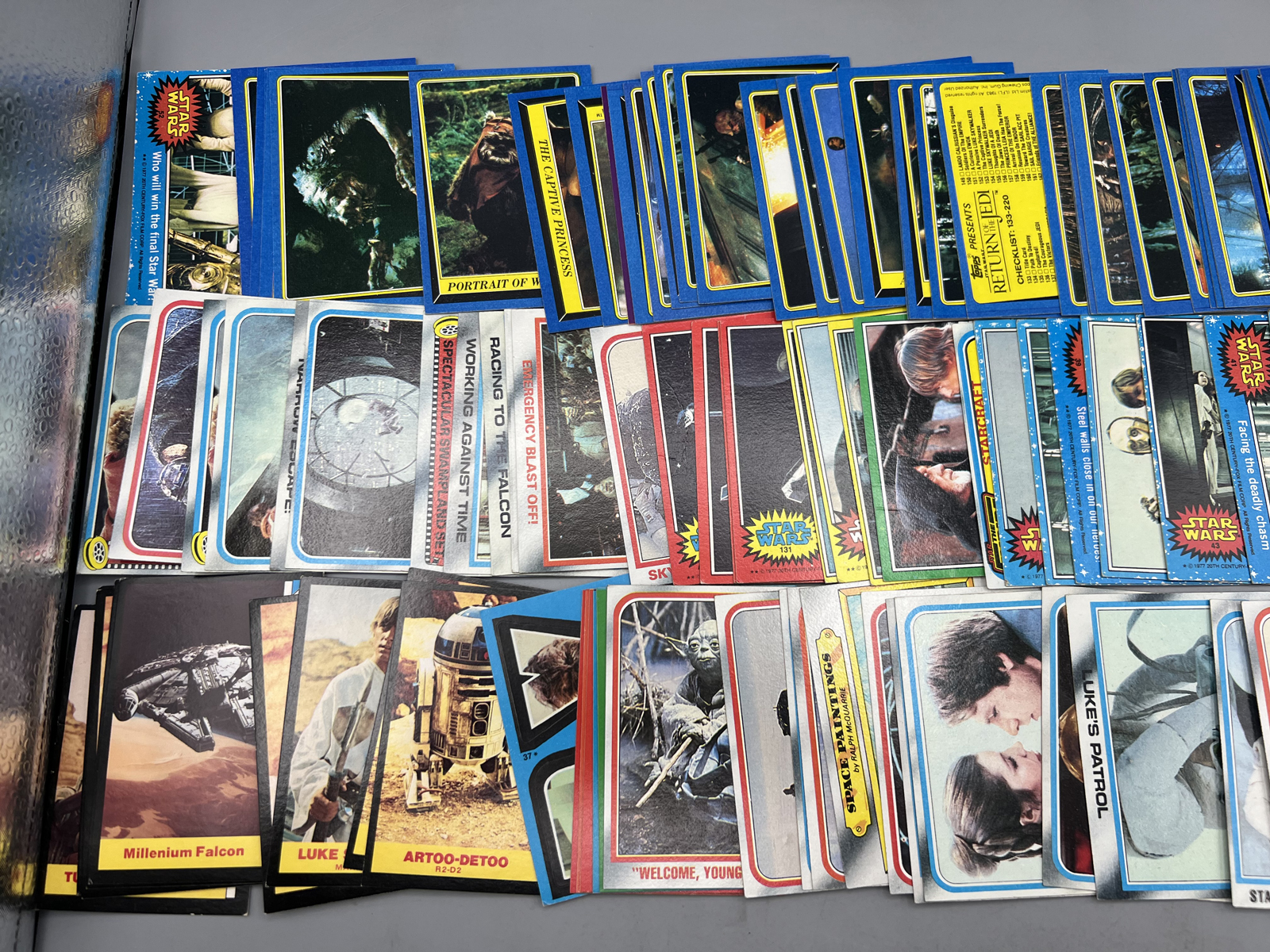 Vintage Topps & Wonder Bread Star Wars, Empire Strikes Back & Return of the Jedi Trading Cards Lot - Varying Conditions