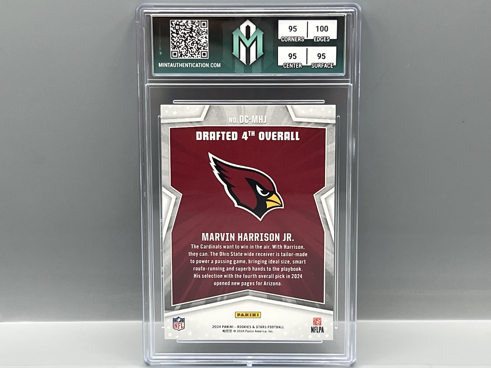 2024 Panini Rookies & Stars Marvin Harrison Jr. Draft Class RC #DC-MHJ - Slabbed By Mint Grading