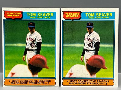(2) 1976 Topps Tom Seaver Record Breaker #5