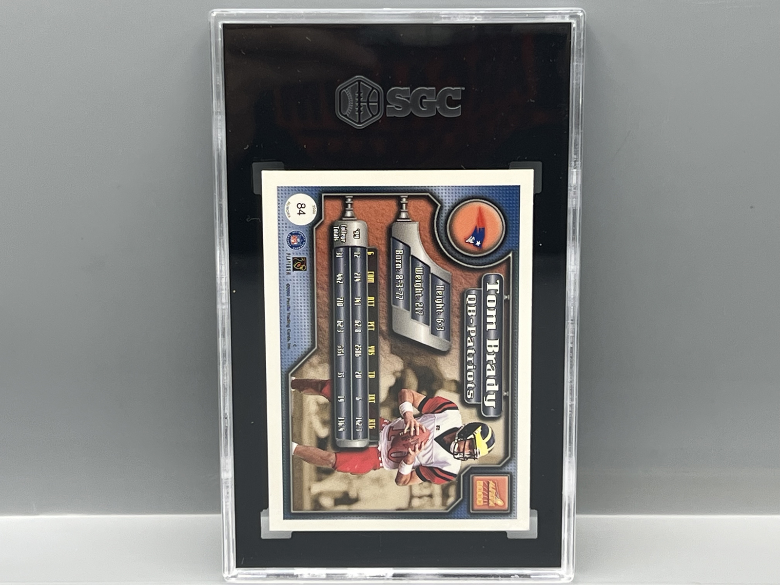 2000 Pacific Aurora Tom Brady RC #84 SGC EX-MT 6