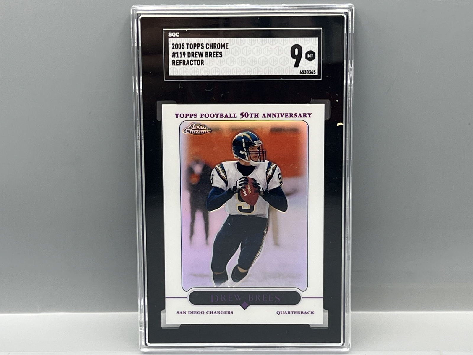 2005 Topps Chrome Drew Brees Refractor #119 SGC Mint 9