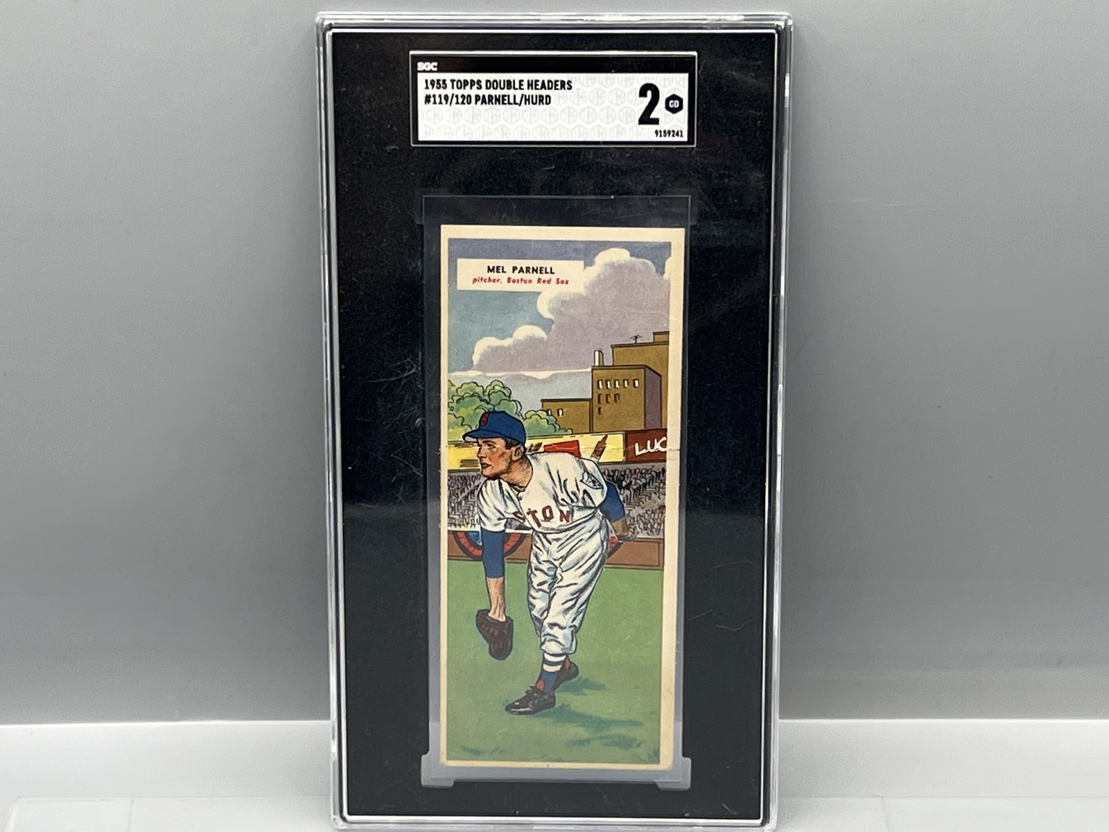 1955 Topps Double Headers Mel Parnell/Tom Hurd #119/#120 SGC GD 2