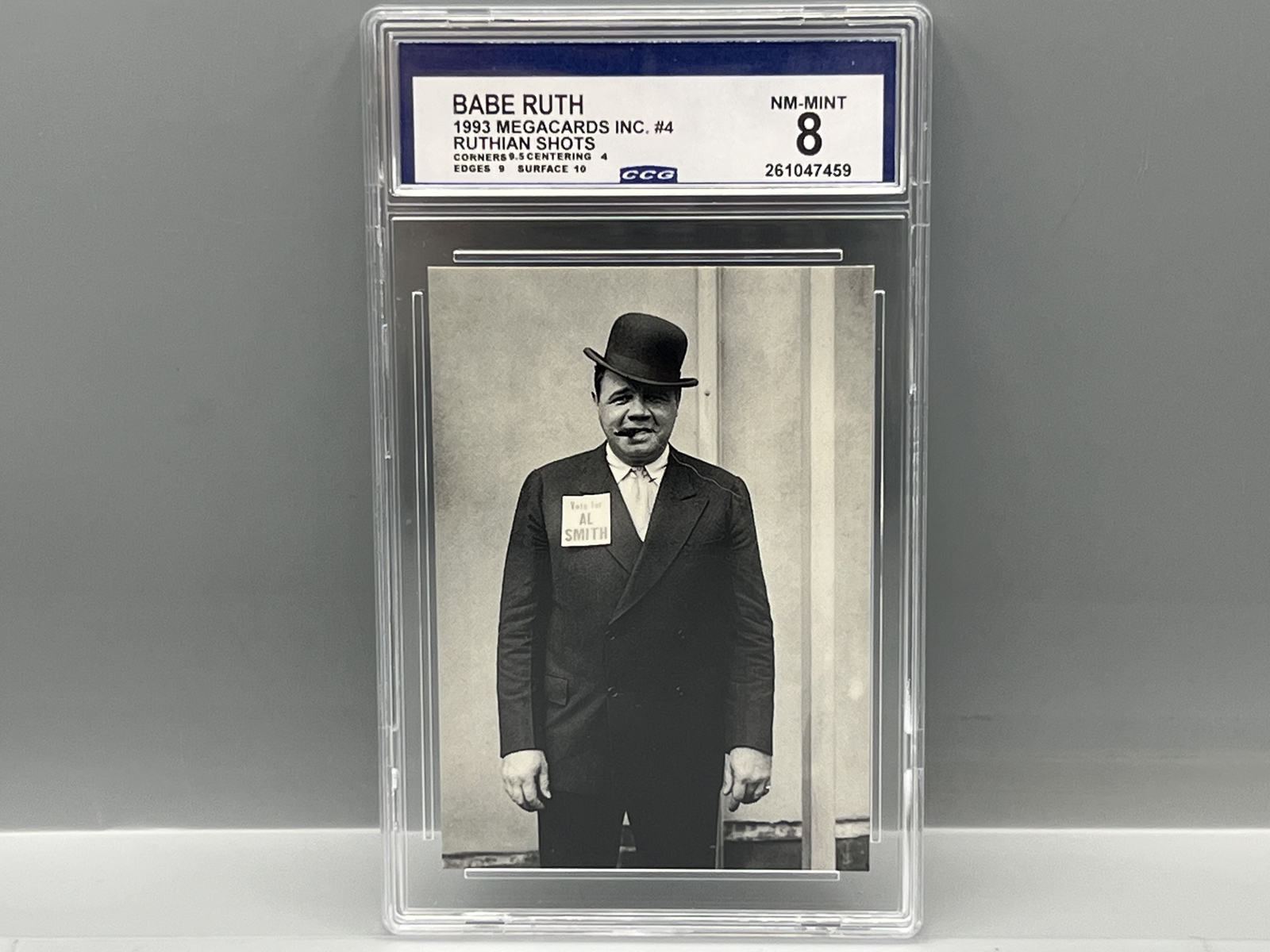 1993 MegaCards Inc. Babe Ruth Ruthian Shots #4 - Slabbed By CCG Grading