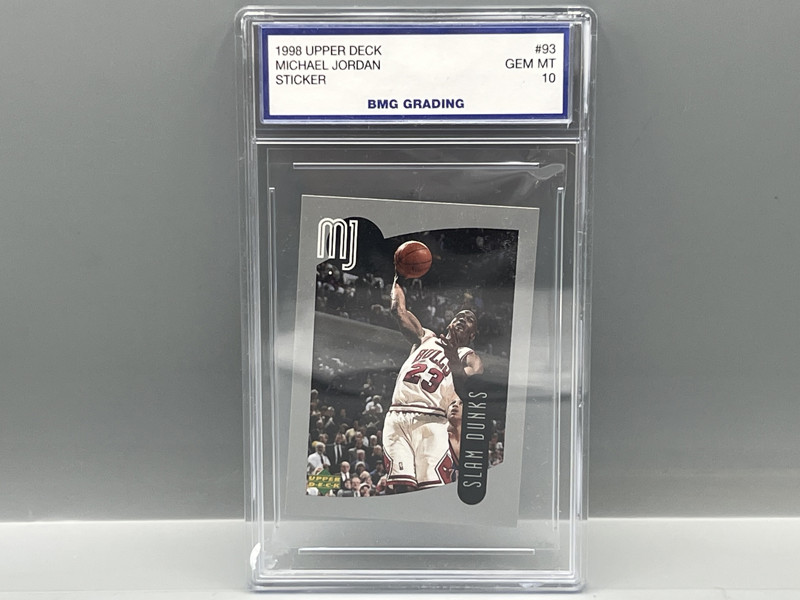 1998 Upper Deck Michael Jordan Sticker #93 - Slabbed By BMG Grading