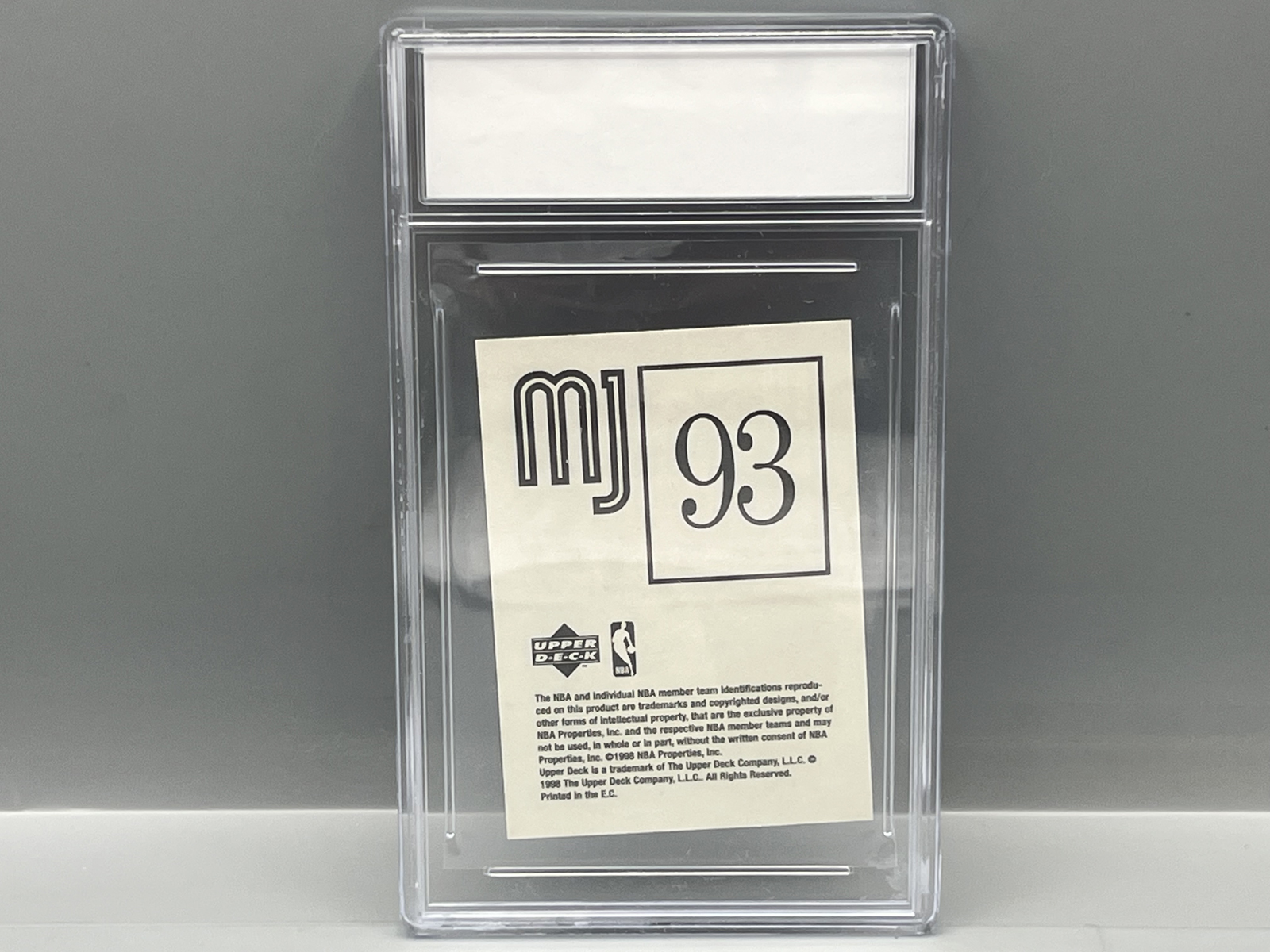 1998 Upper Deck Michael Jordan Sticker #93 - Slabbed By BMG Grading