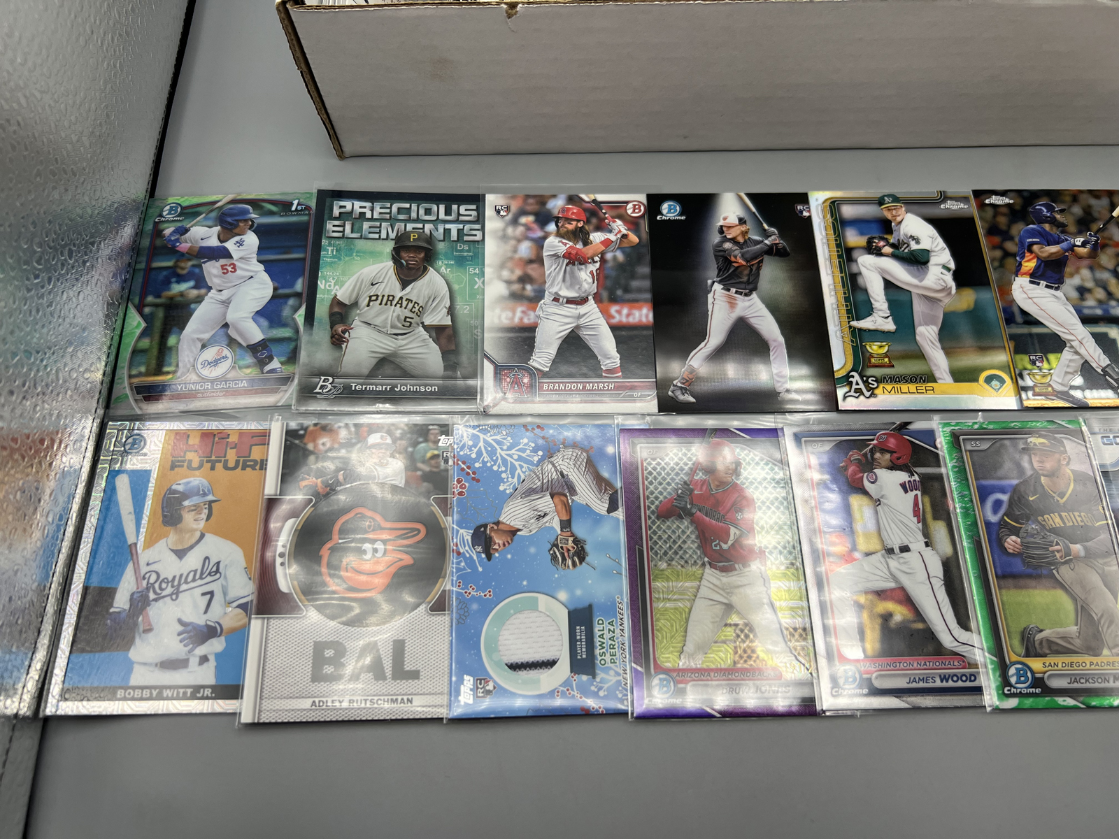 Box of Assorted 2020s Baseball Rookie Cards W/ Lots of Stars, Inserts, & Parallels