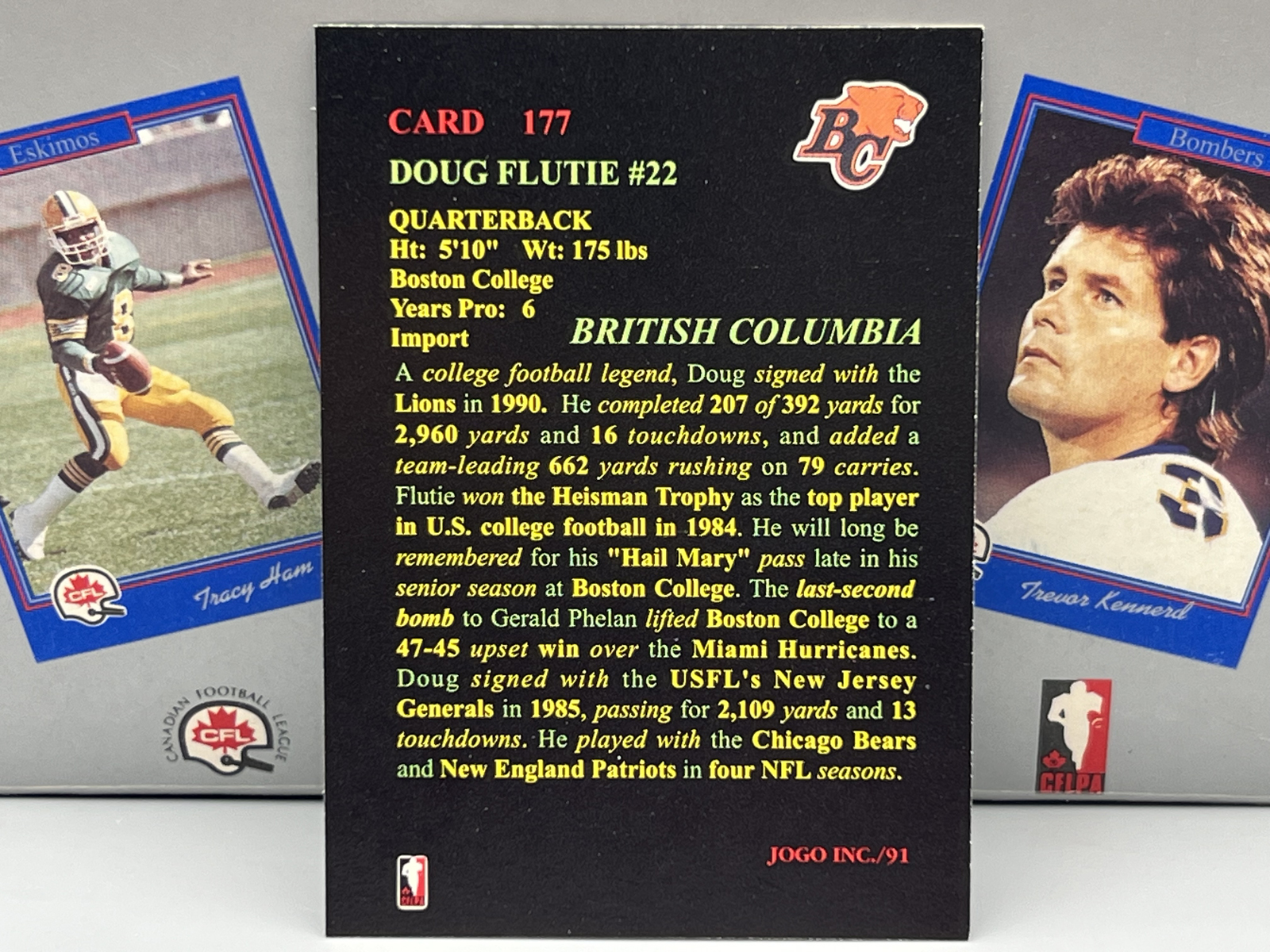 1991 Jogo Incorporated CFL Football Set W/ Doug Flutie RC