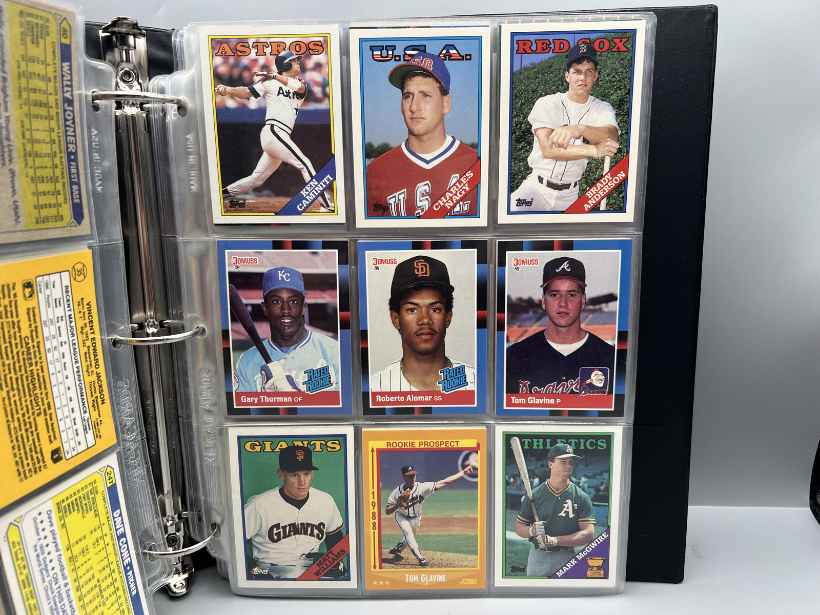 Binder of Assorted Baseball Rookie Cards W/ Lots of Stars - Varying Conditions