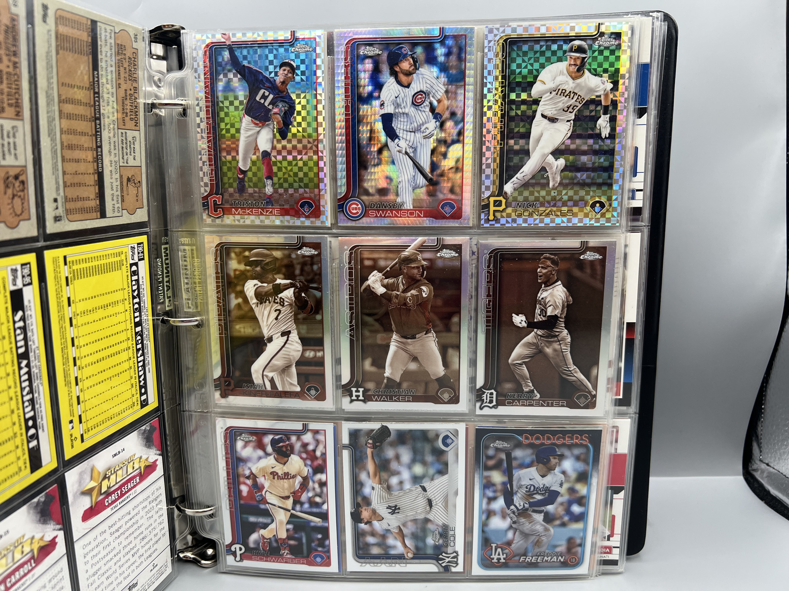 Binder of Assorted Baseball Stars, Inserts, & Parallel Cards