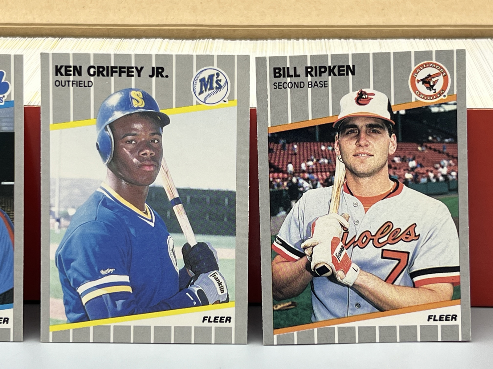 1989 Fleer Baseball Complete Set W/ Randy Johnson RC, Ken Griffey Jr. RC, & Bill Ripken FF Black Box Error