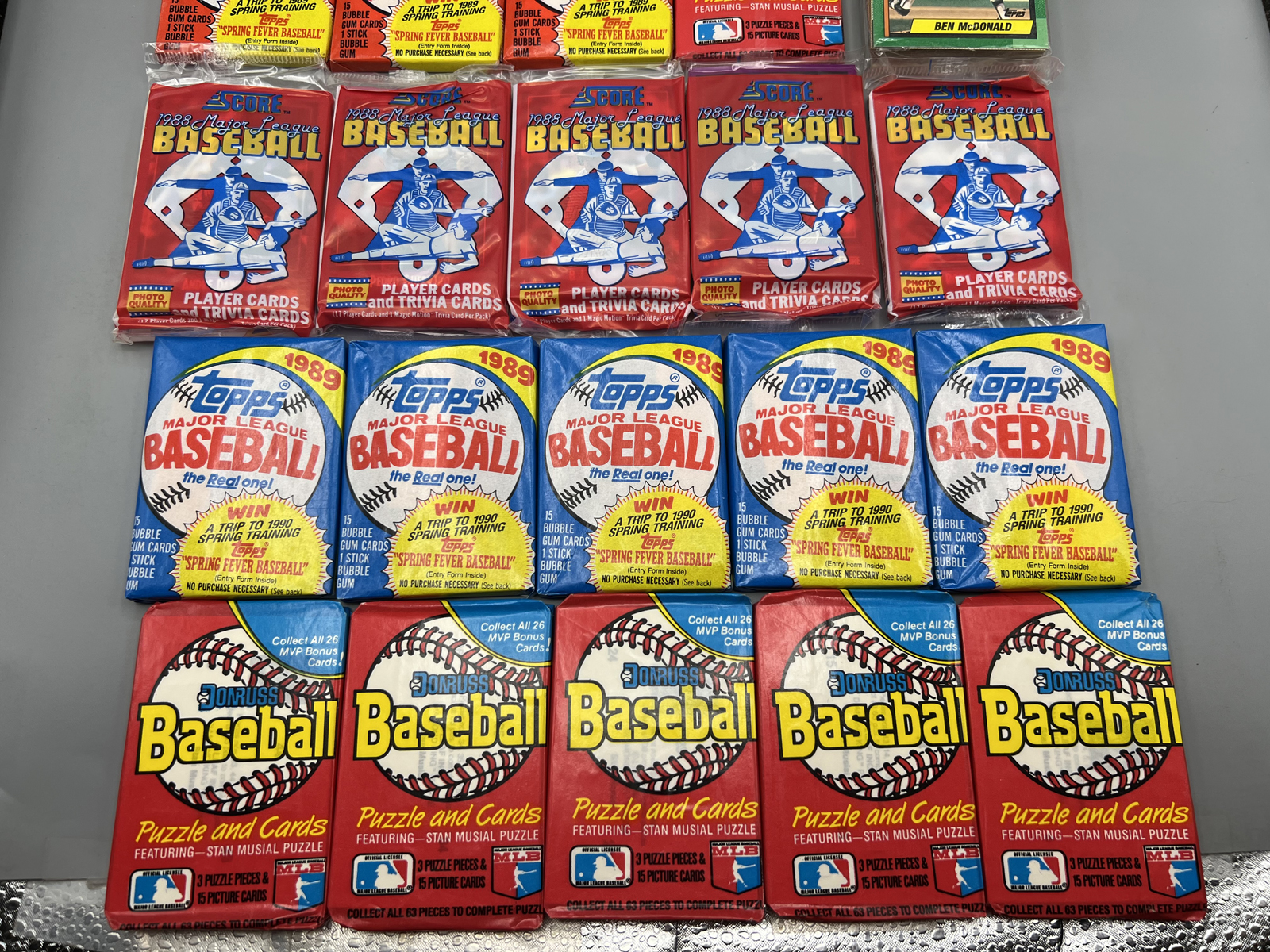 (25) Assorted Vintage Baseball Unopened Wax Packs