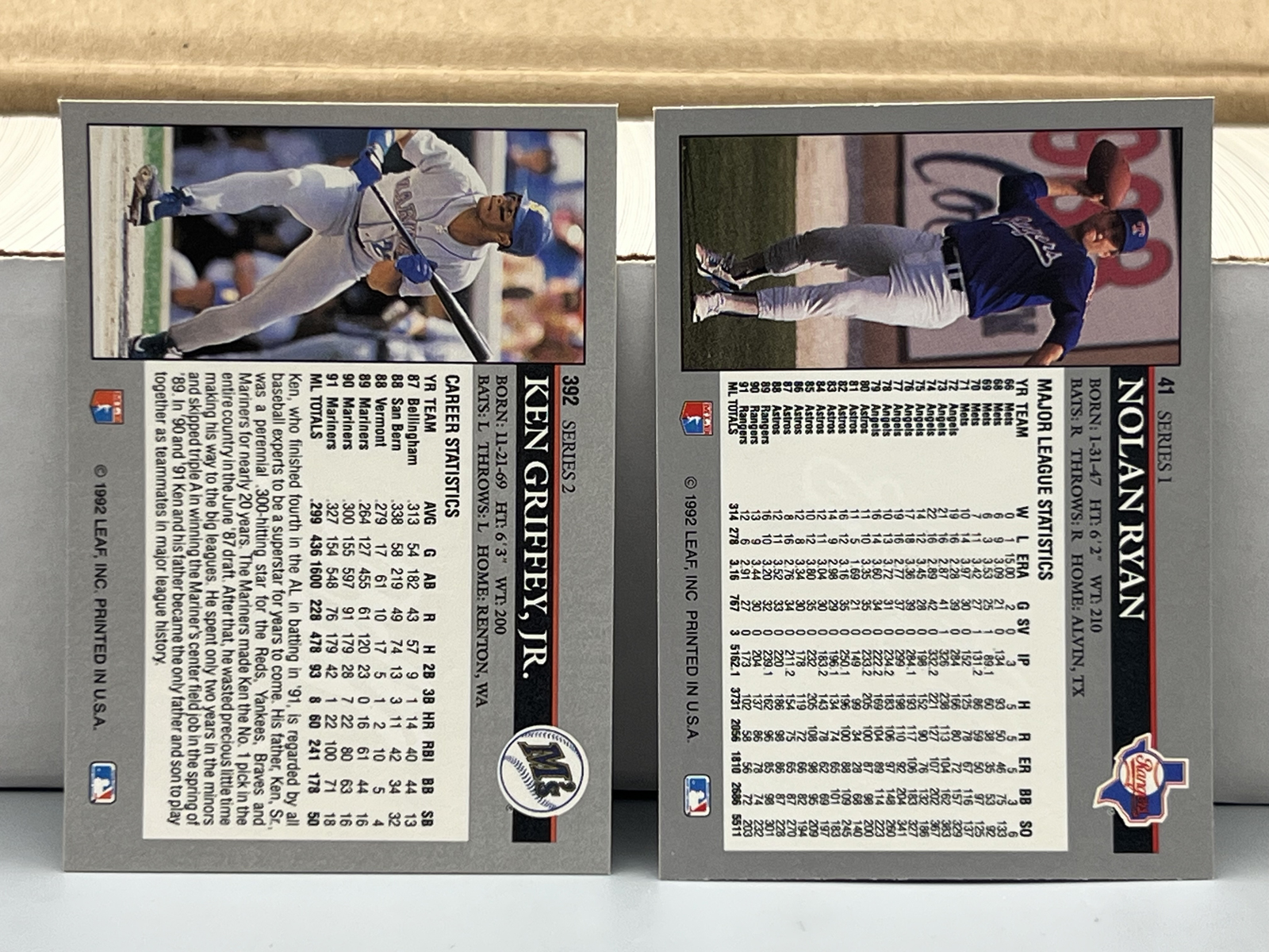 1992 Leaf Baseball Complete Set W/ Ken Griffey Jr.
