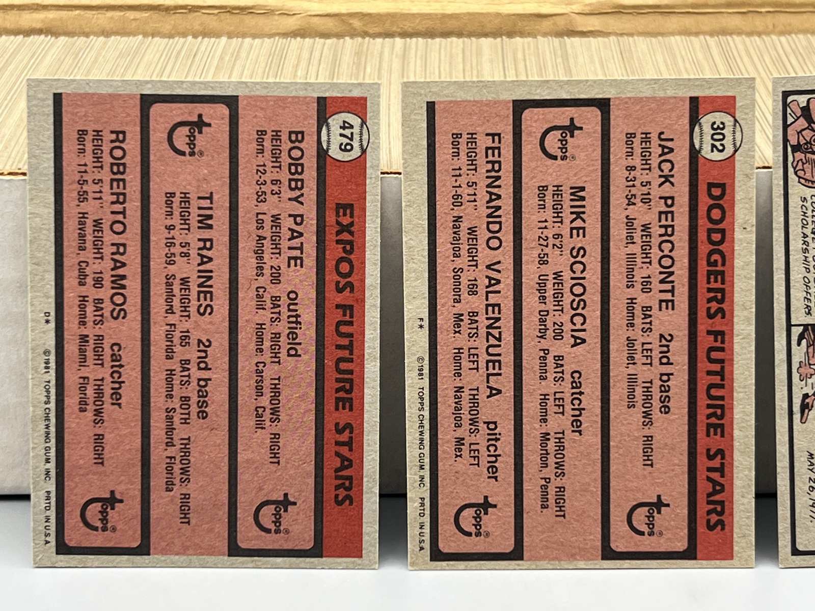 1981 Topps Baseball Complete Set W/ Tim Raines, Fernando Valenzuela, Kirk Gibson & Harold Baines Rookies - Rickey Henderson 2nd Year