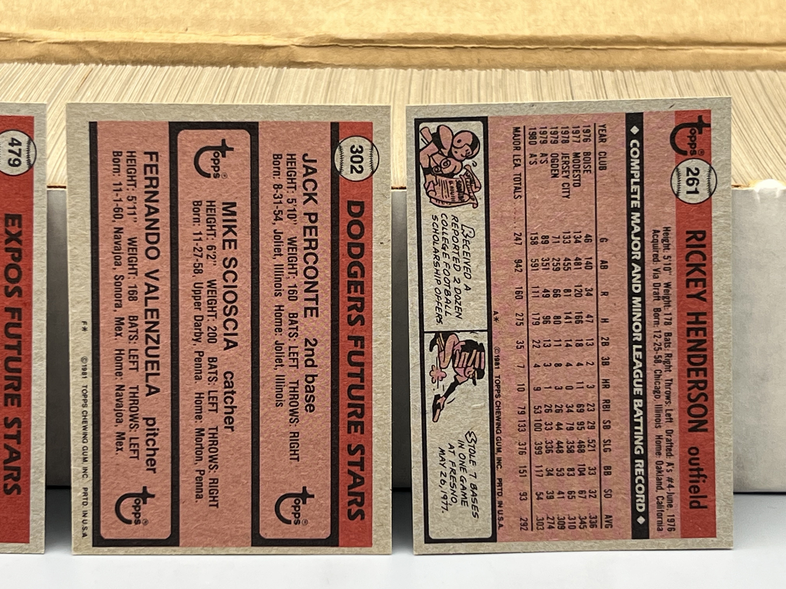 1981 Topps Baseball Complete Set W/ Tim Raines, Fernando Valenzuela, Kirk Gibson & Harold Baines Rookies - Rickey Henderson 2nd Year