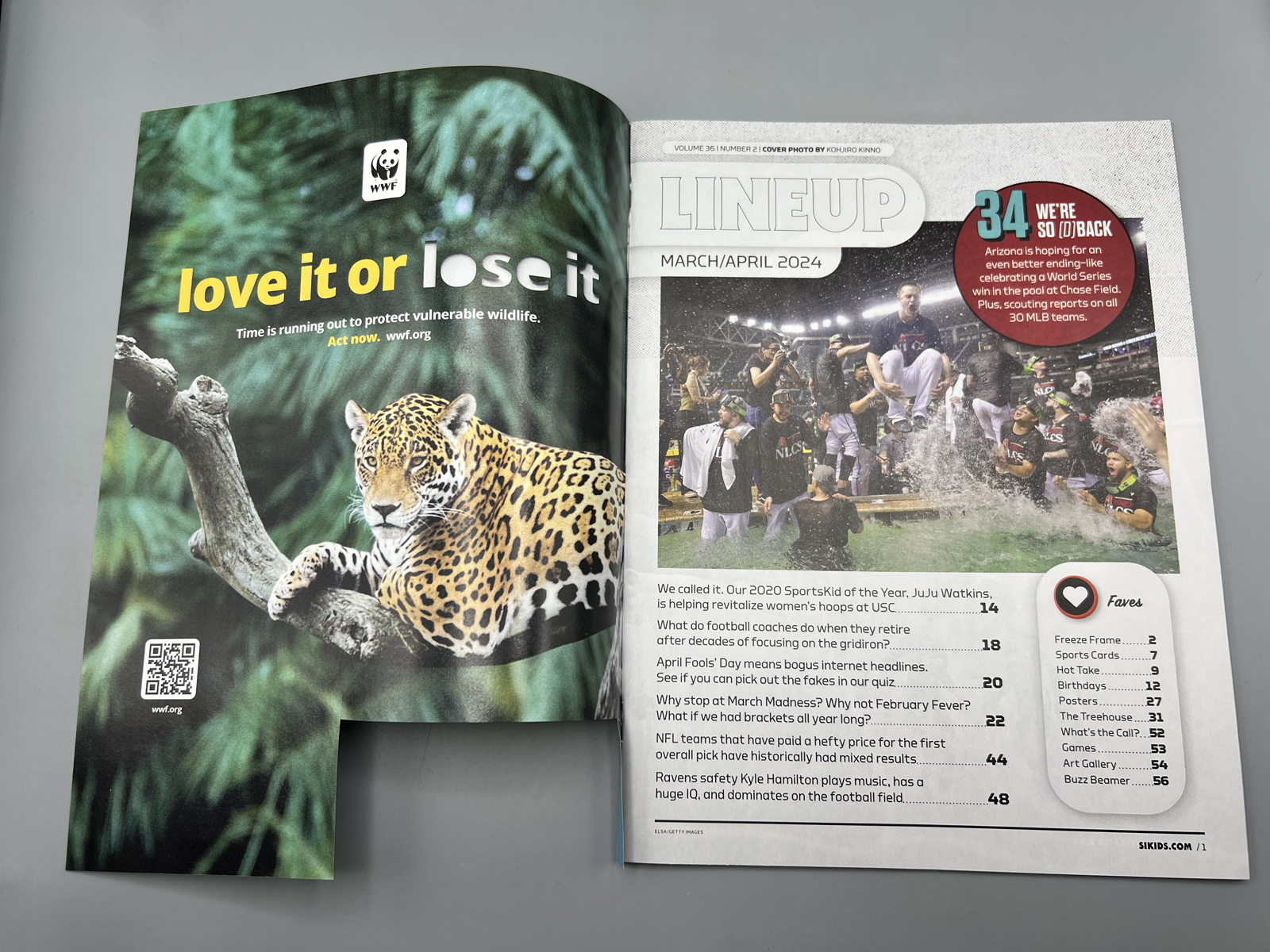 March/April 2024 Sports Illustrated For Kids Magazine W/ Charlie Woods RC - Address Cut Off Front