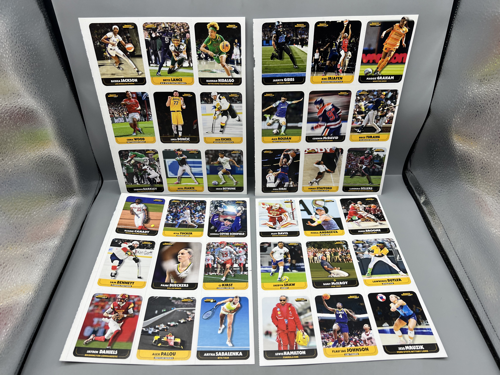 (15) Assorted Uncut Sheets of Sports Illustrated For Kids Cards W/ Many Stars