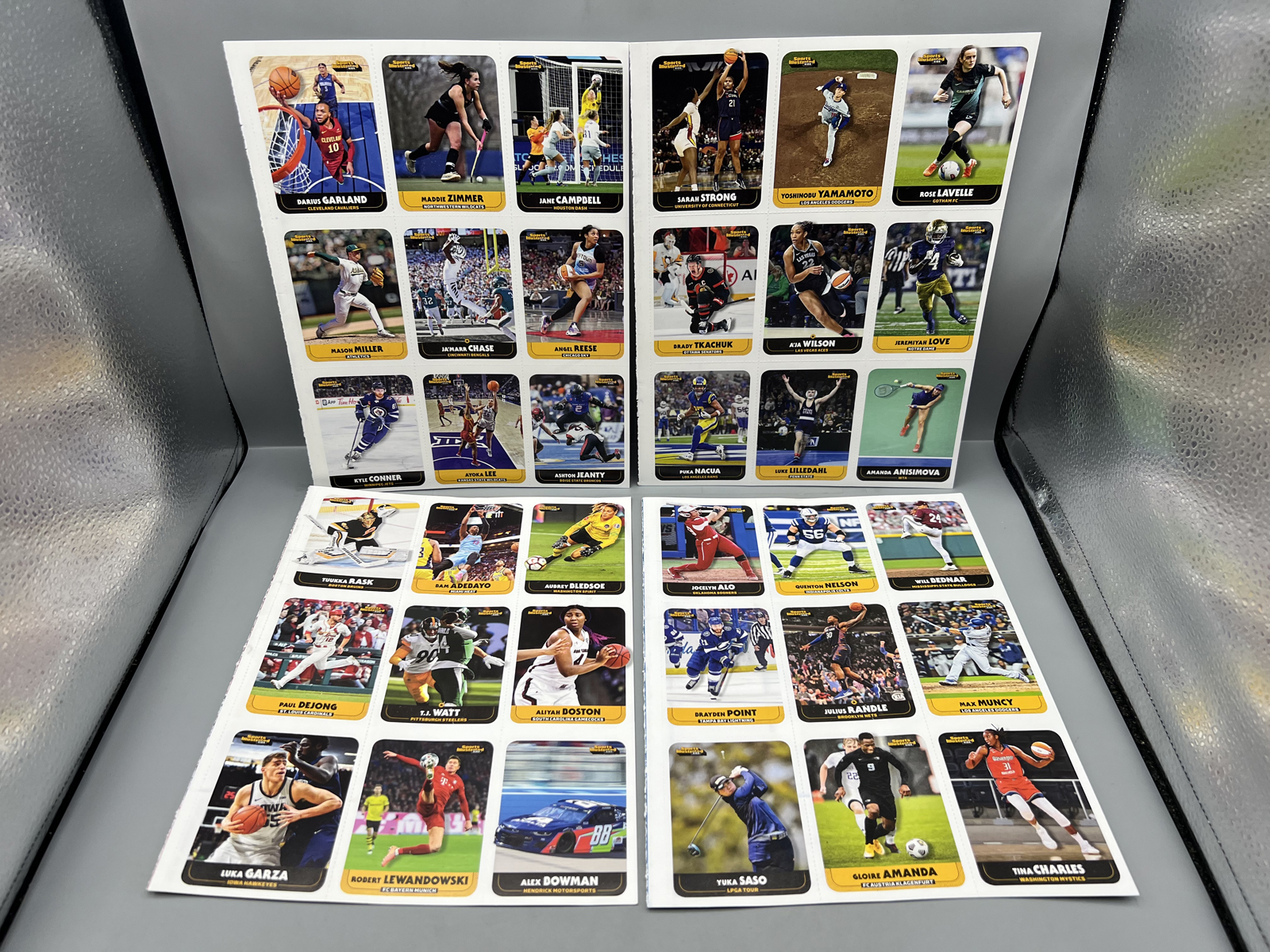 (15) Assorted Uncut Sheets of Sports Illustrated For Kids Cards W/ Many Stars