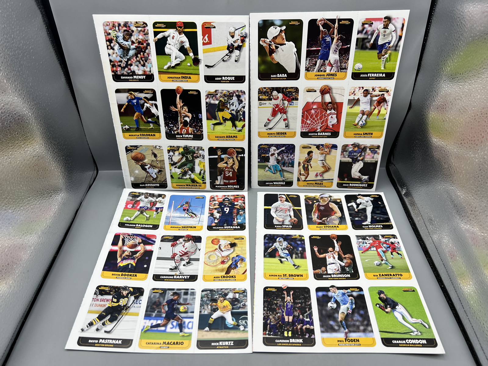 (15) Assorted Uncut Sheets of Sports Illustrated For Kids Cards W/ Many Stars