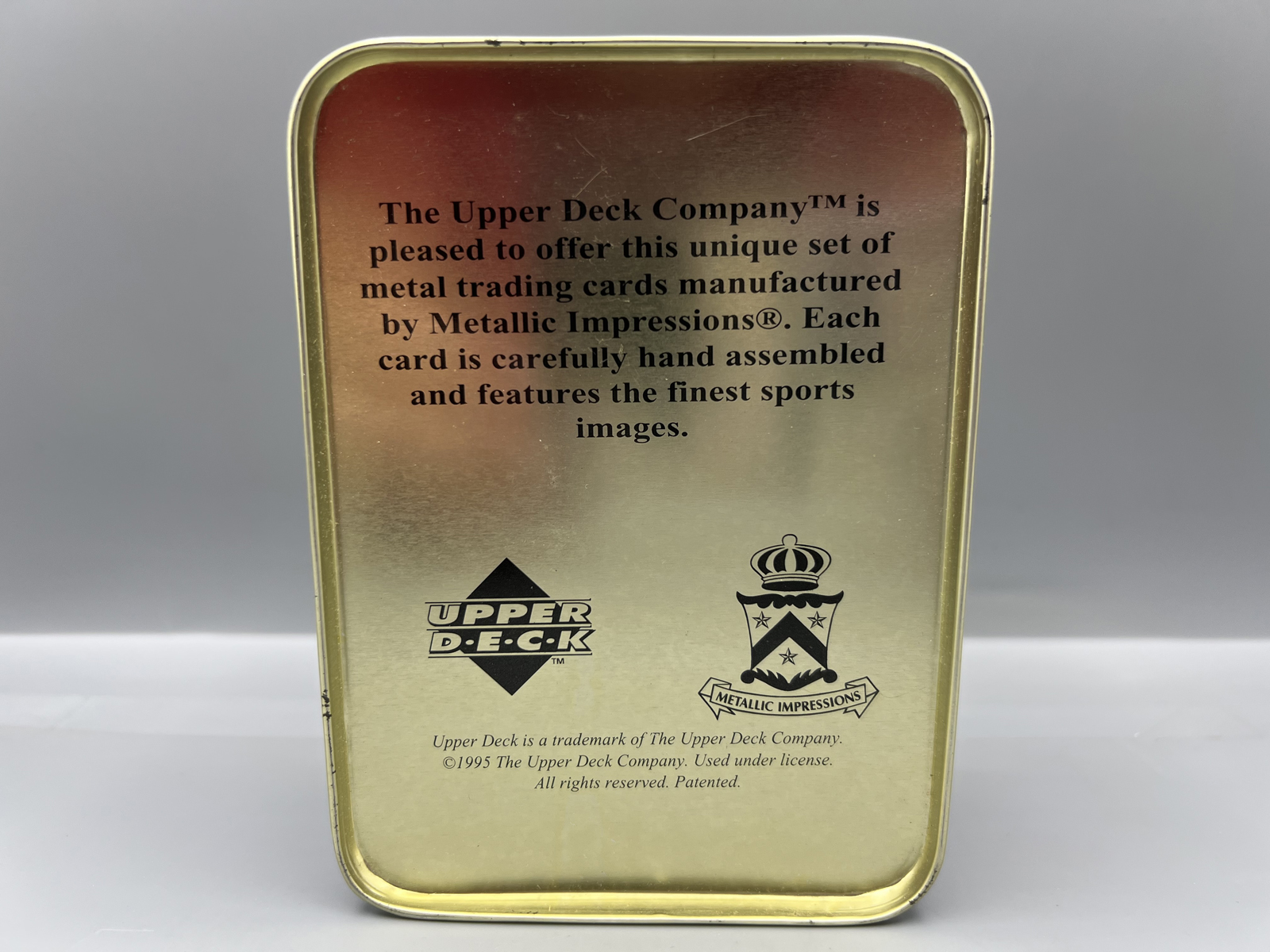 1995 Upper Deck Metallic Impressions Mickey Mantle Complete Tin Set