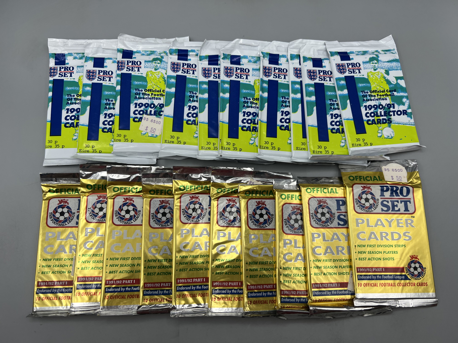(20) Assorted Vintage Unopened Soccer Wax Packs