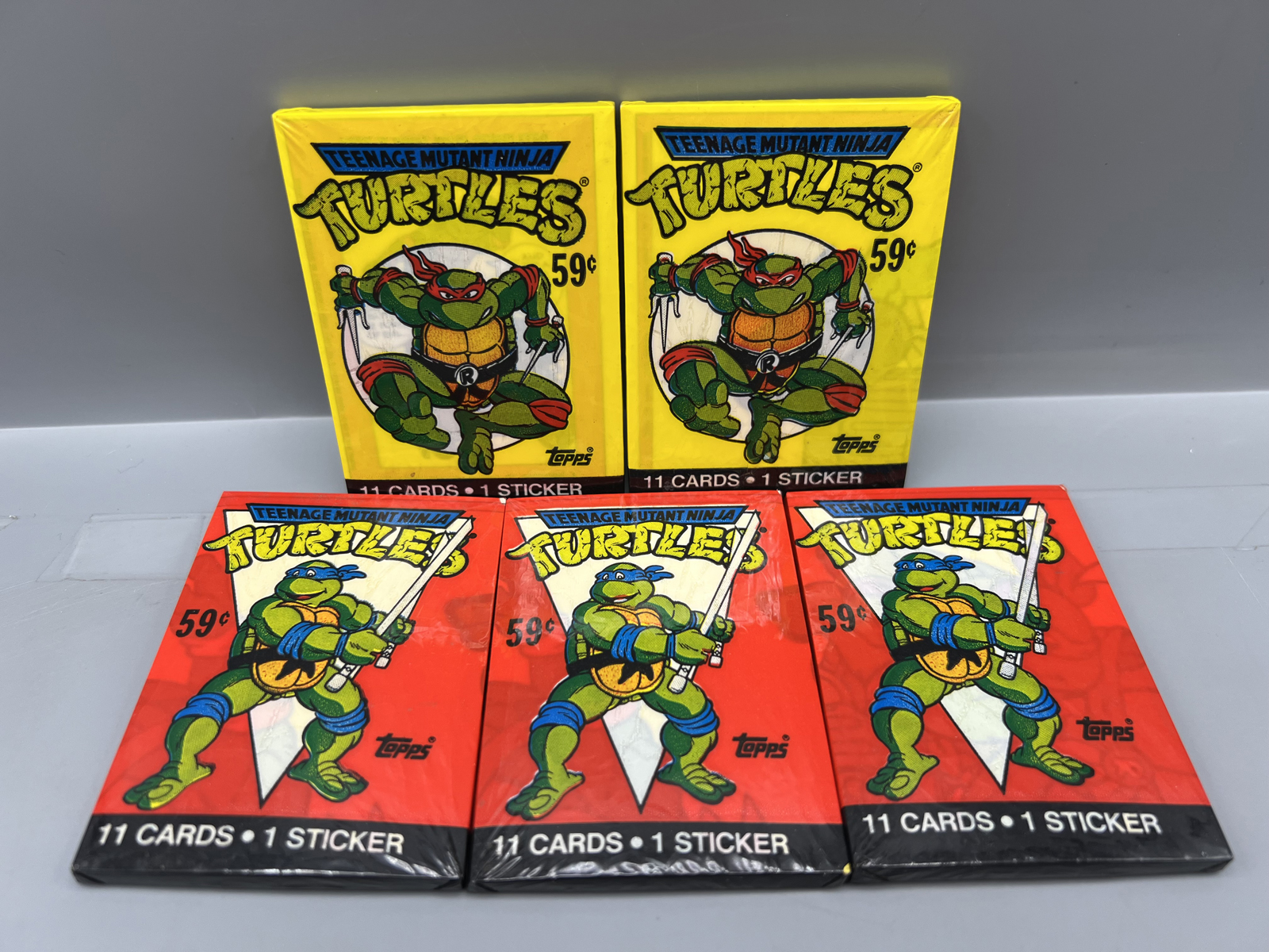 (5) 1989 Topps TNMT Teenage Mutant Ninja Turtles Unopened Wax Packs