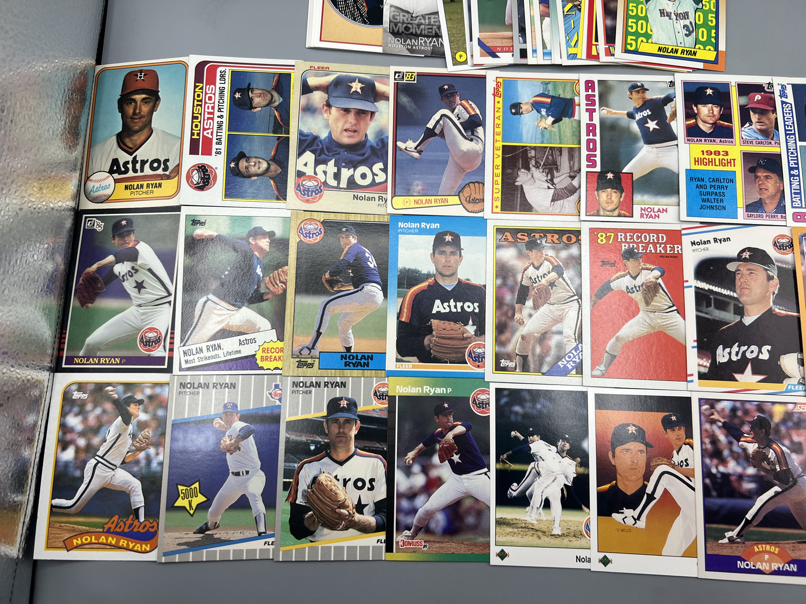 (50) Nolan Ryan Baseball Cards - Varying Conditions