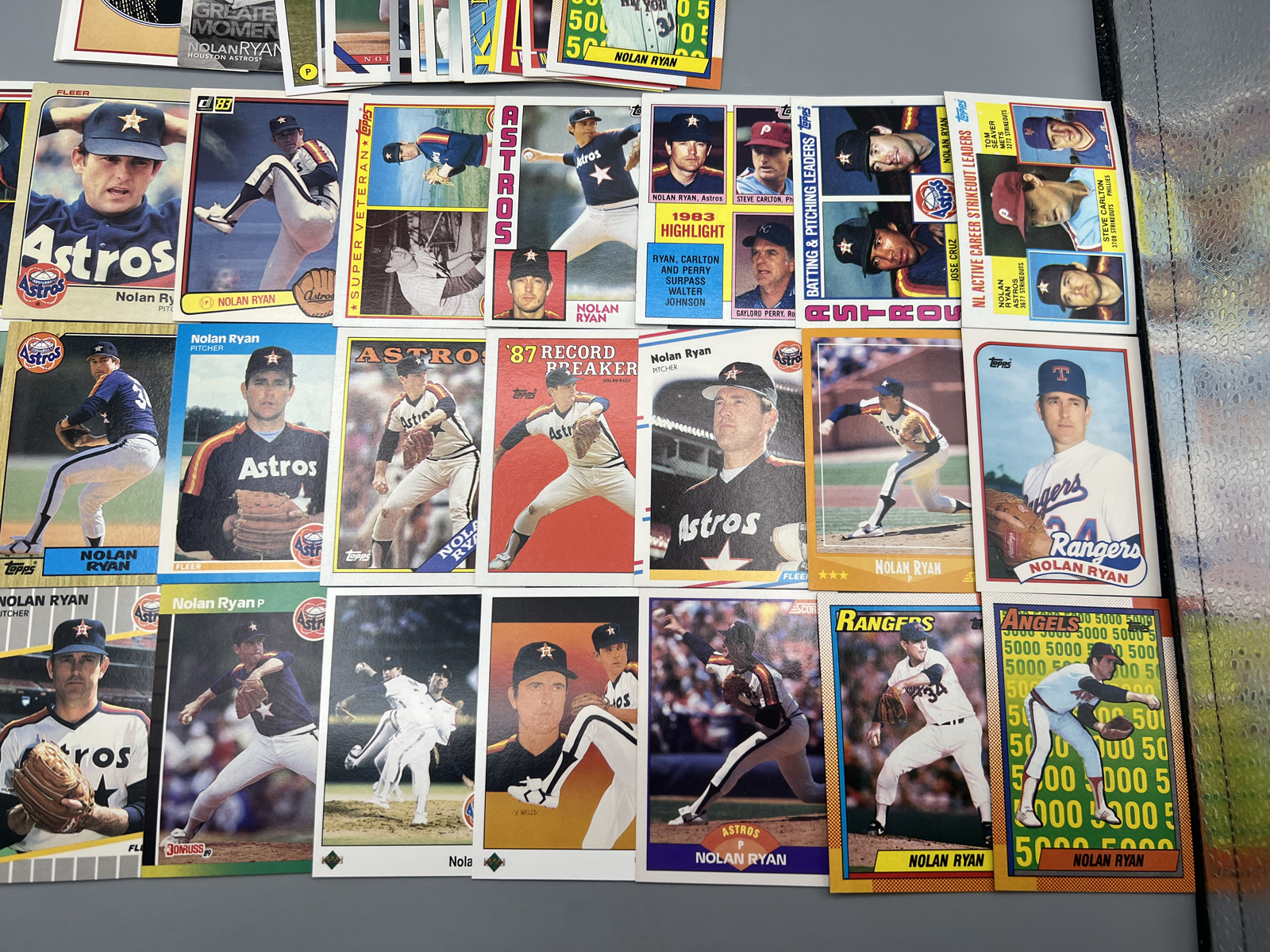 (50) Nolan Ryan Baseball Cards - Varying Conditions