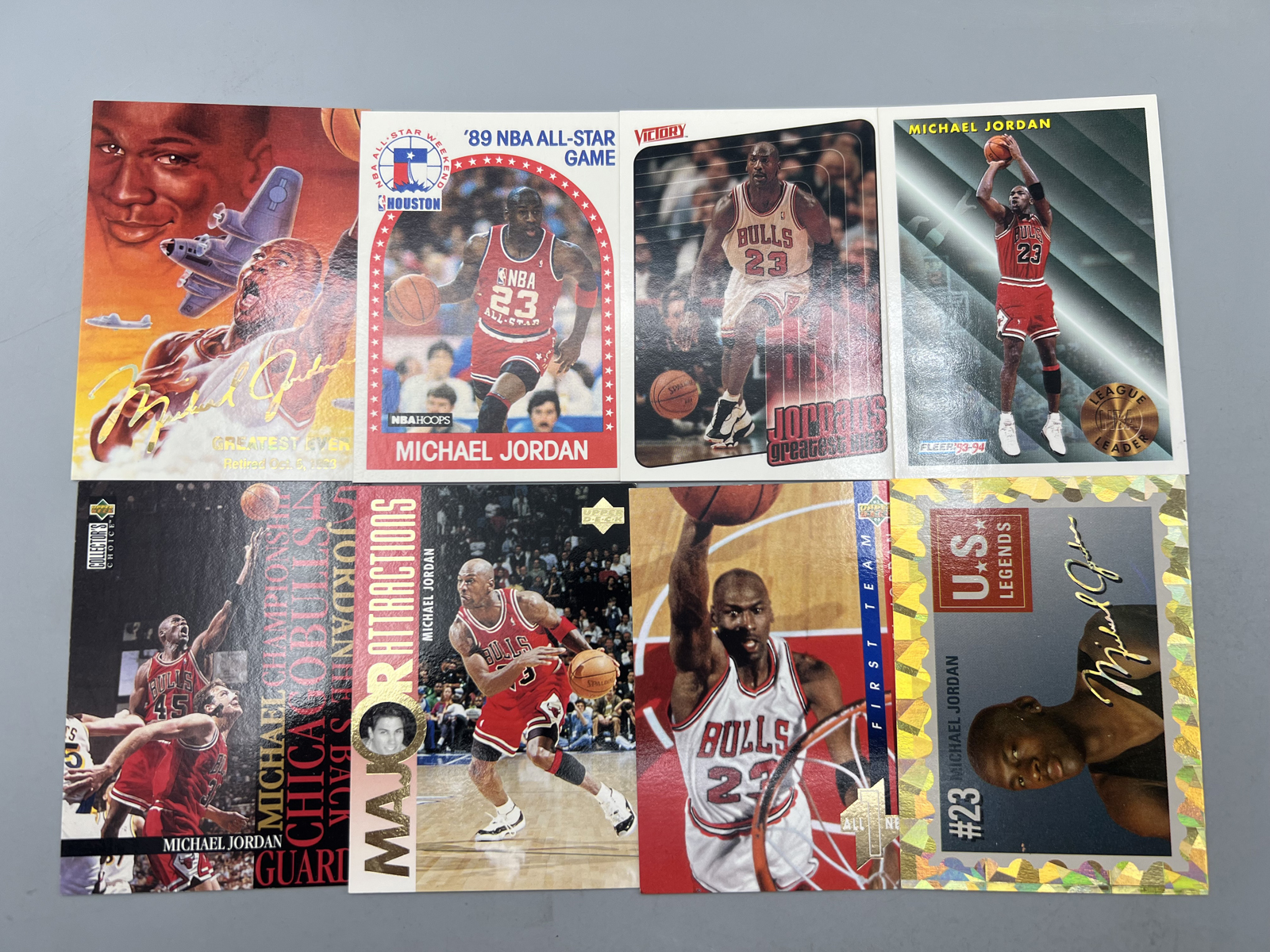 (8) Michael Jordan Basketball Cards - Varying Conditions