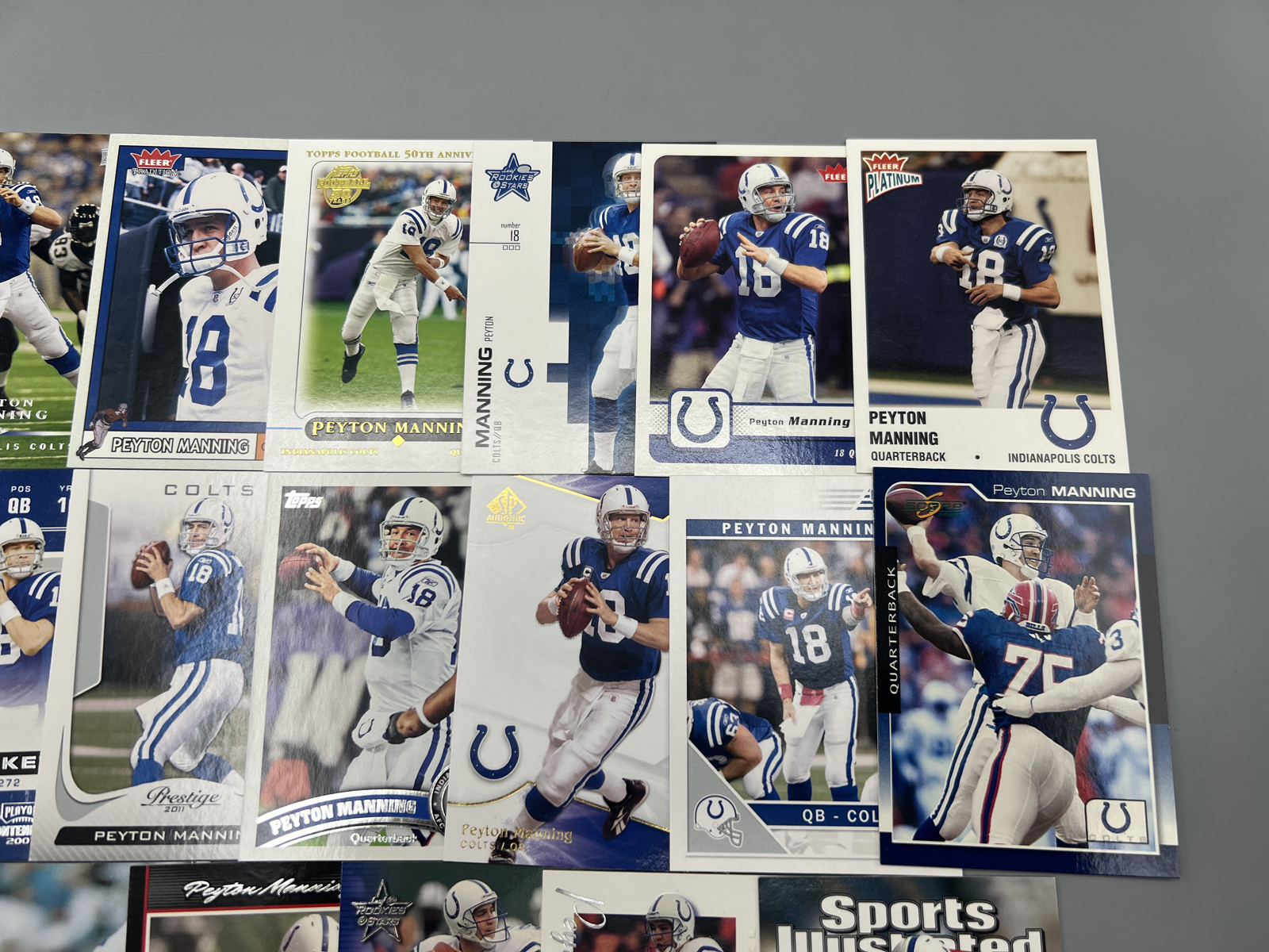 (20) Peyton Manning Football Cards