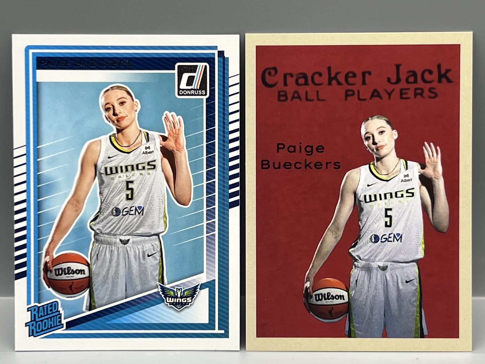 2025 Panini Donruss Paige Bueckers RC #86 & Custom Cracker Jack-Style Card