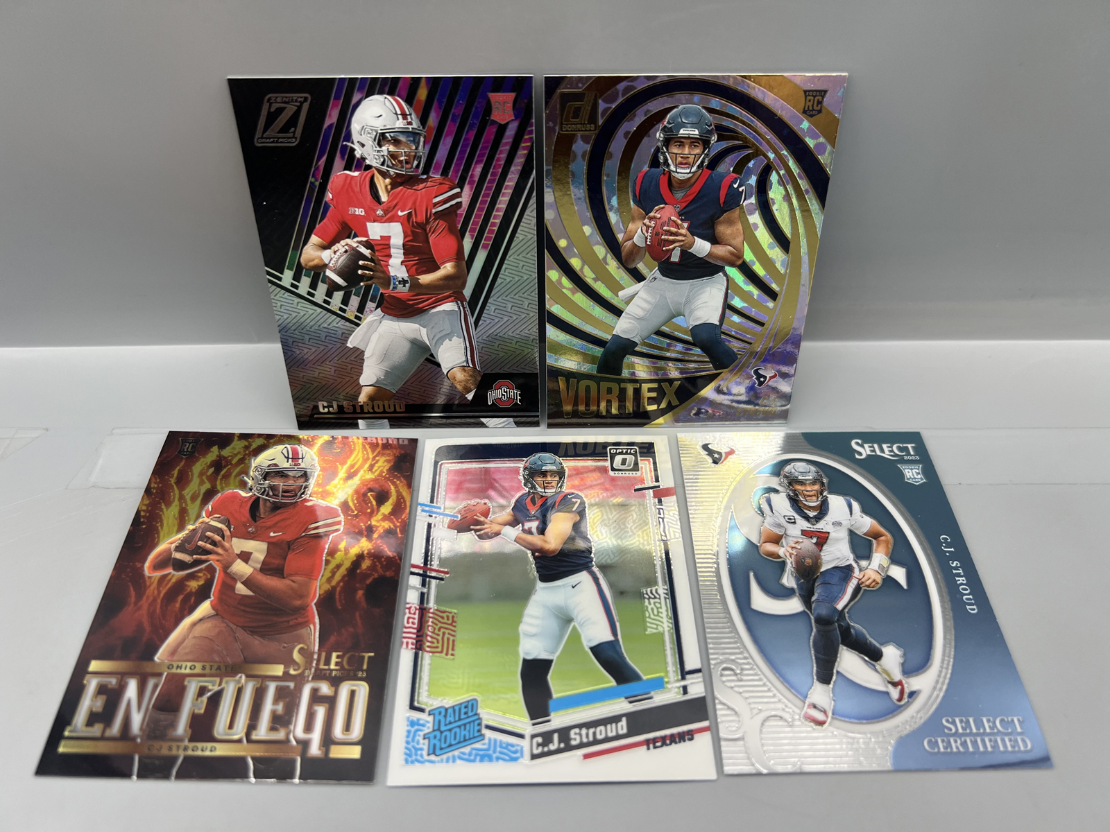 (5) 2023 CJ Stroud Football Rookie Cards