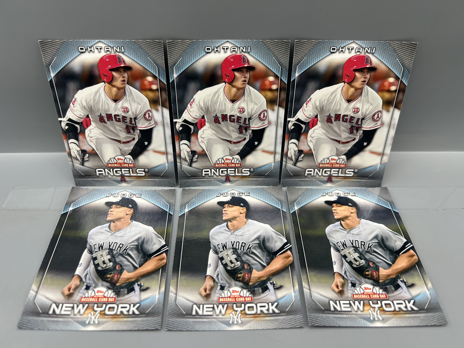 (6) 2020 Topps Baseball Card Day Shohei Ohtani & Aaron Judge Cards - (3) of Each