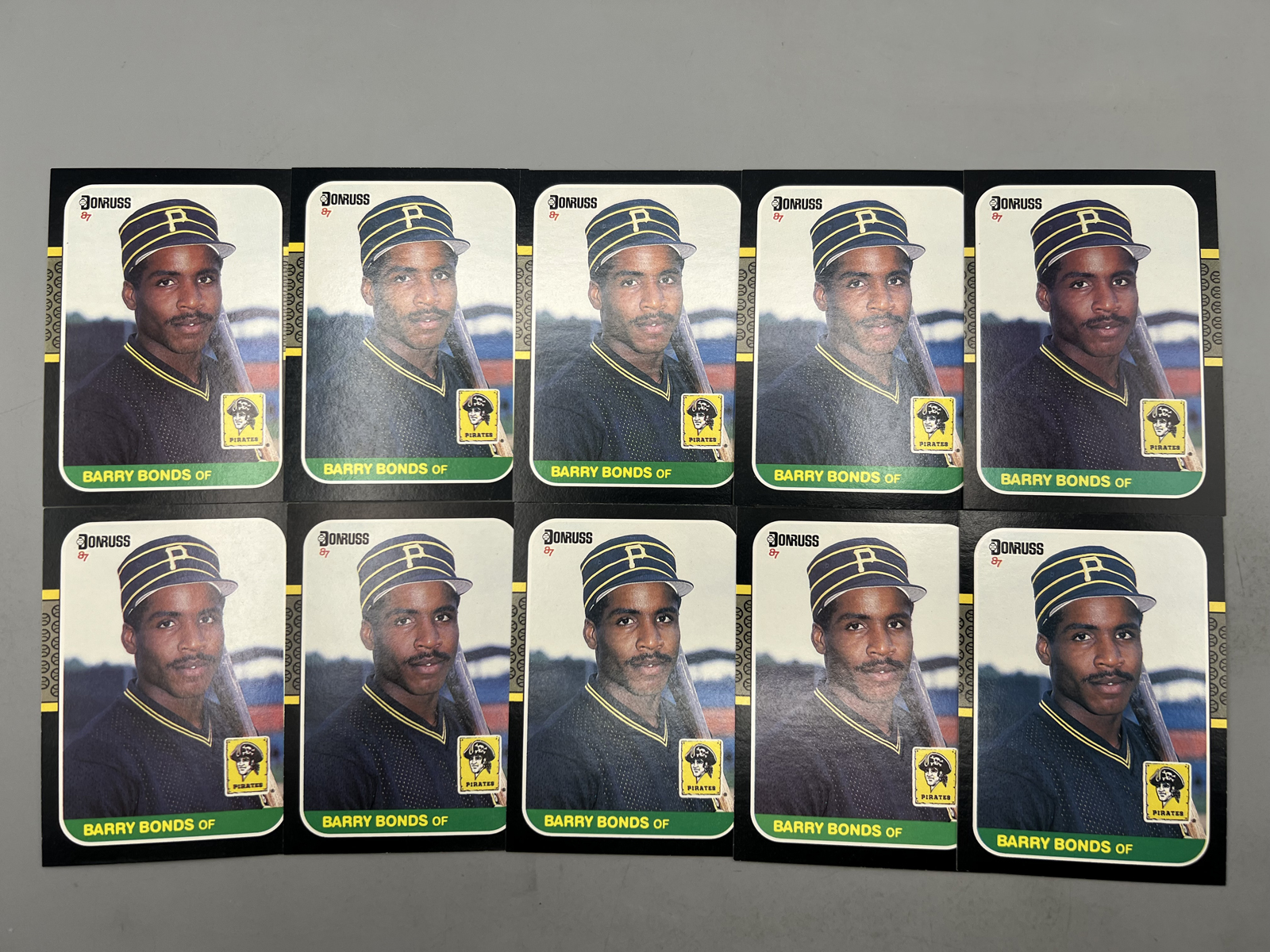 (10) 1987 Donruss Barry Bonds RCs #361