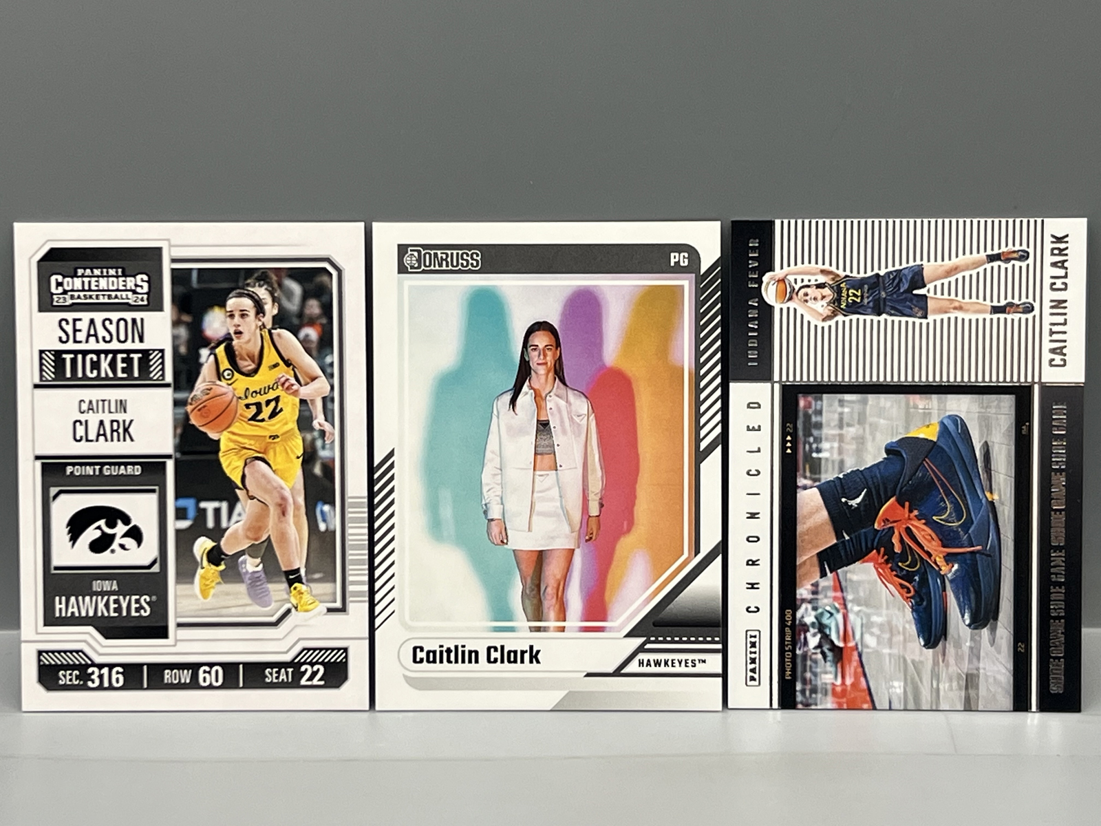 (3) Caitlin Clark Basketball Cards - (2) are rookies