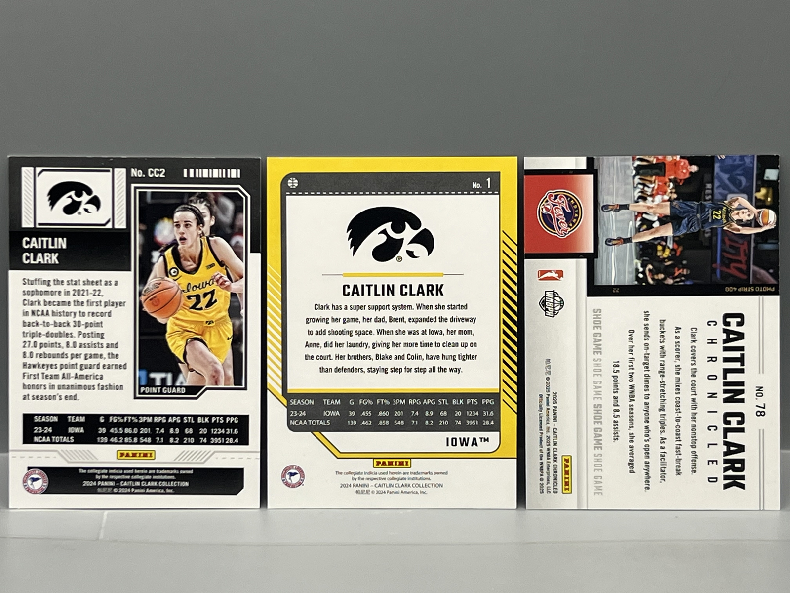 (3) Caitlin Clark Basketball Cards - (2) are rookies
