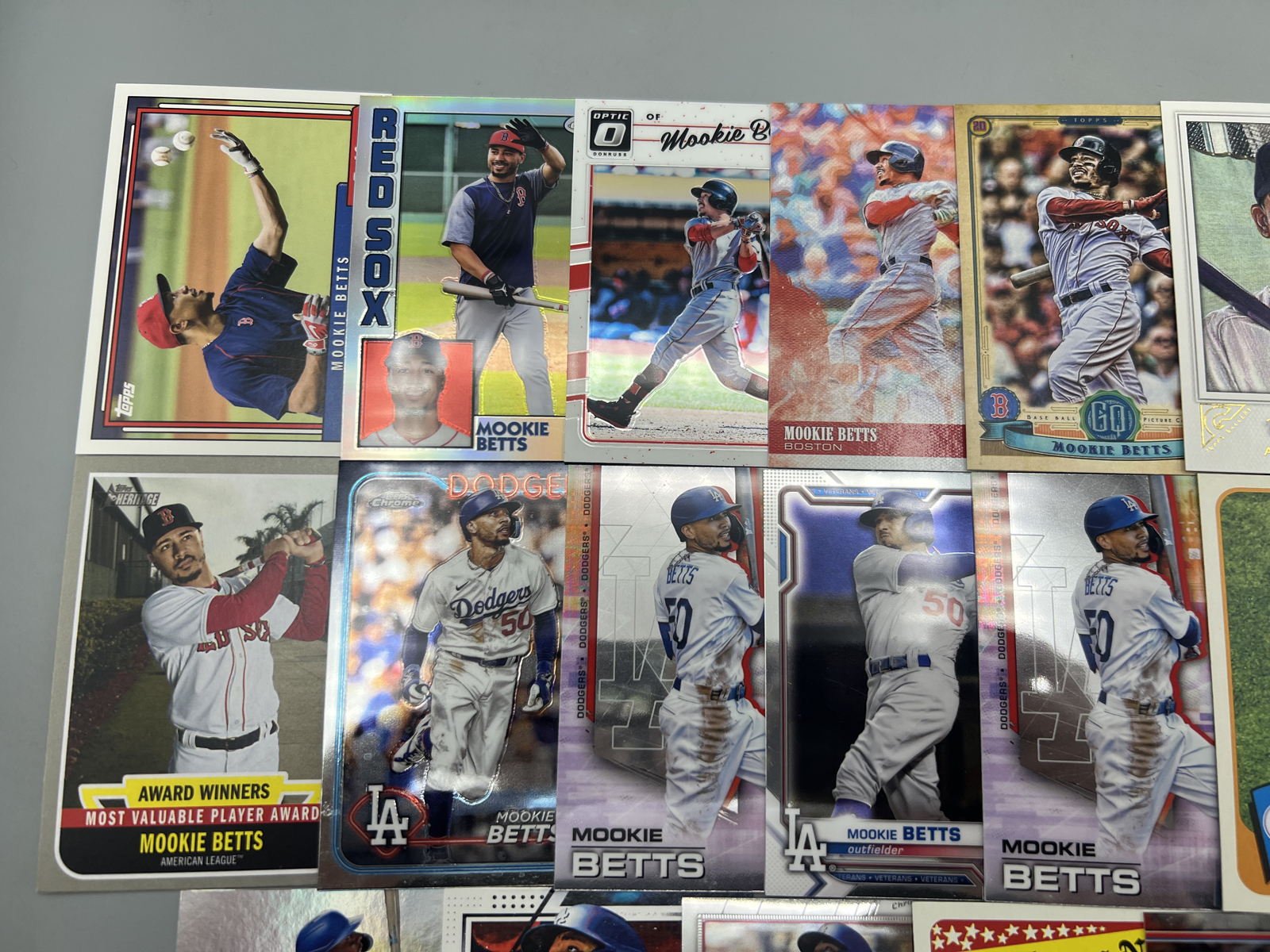(20) Mookie Betts Baseball Cards