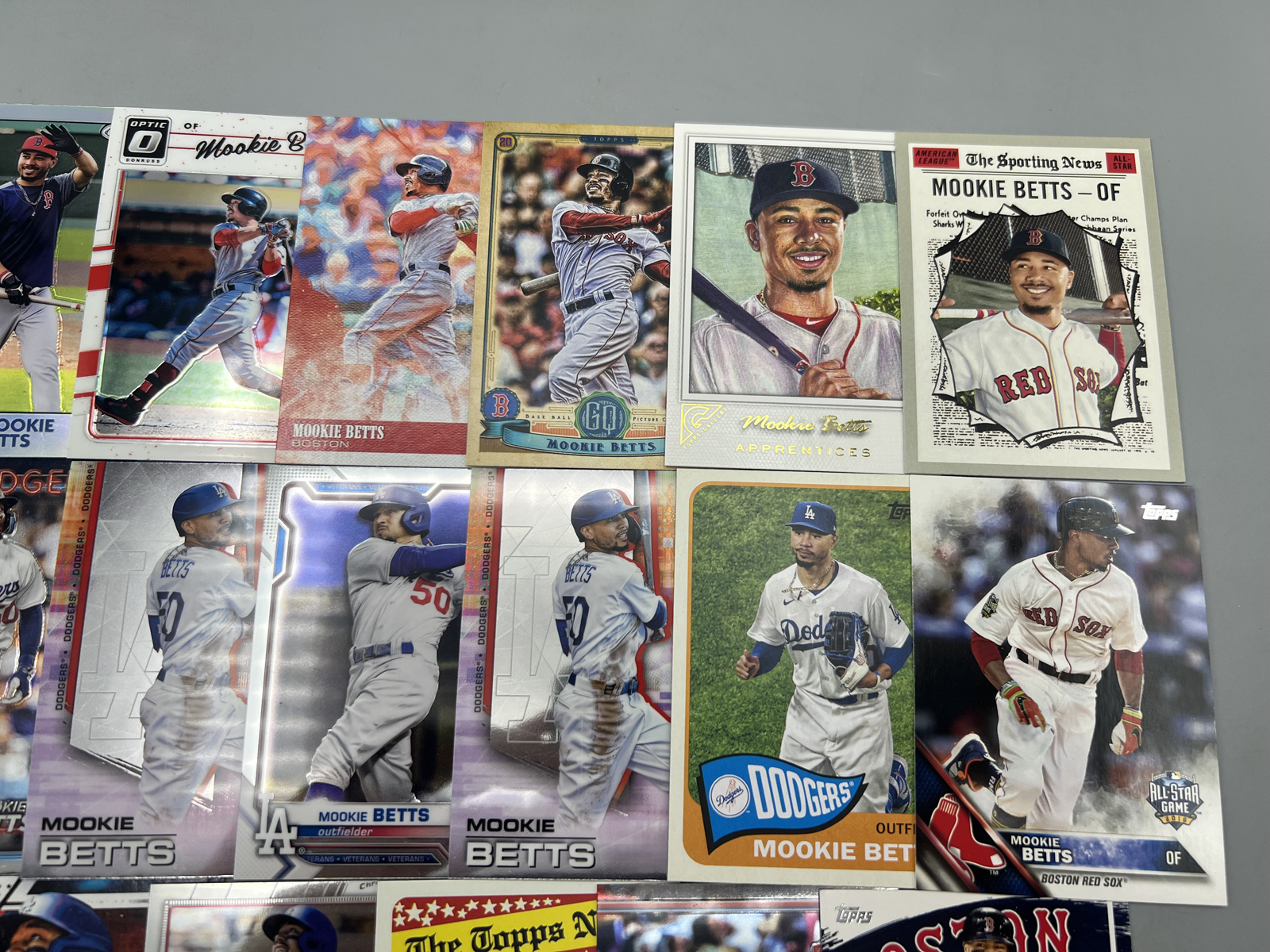 (20) Mookie Betts Baseball Cards
