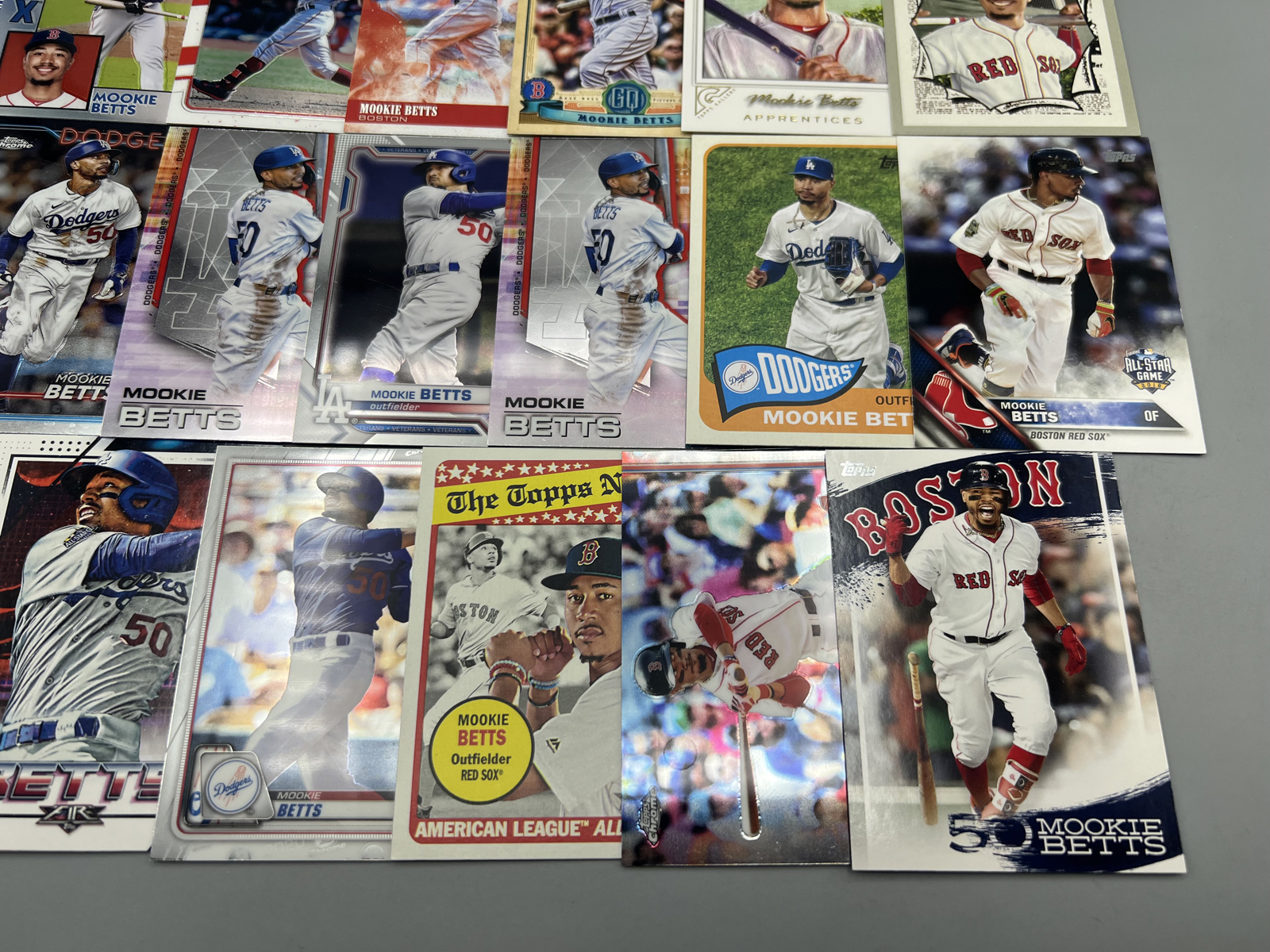 (20) Mookie Betts Baseball Cards