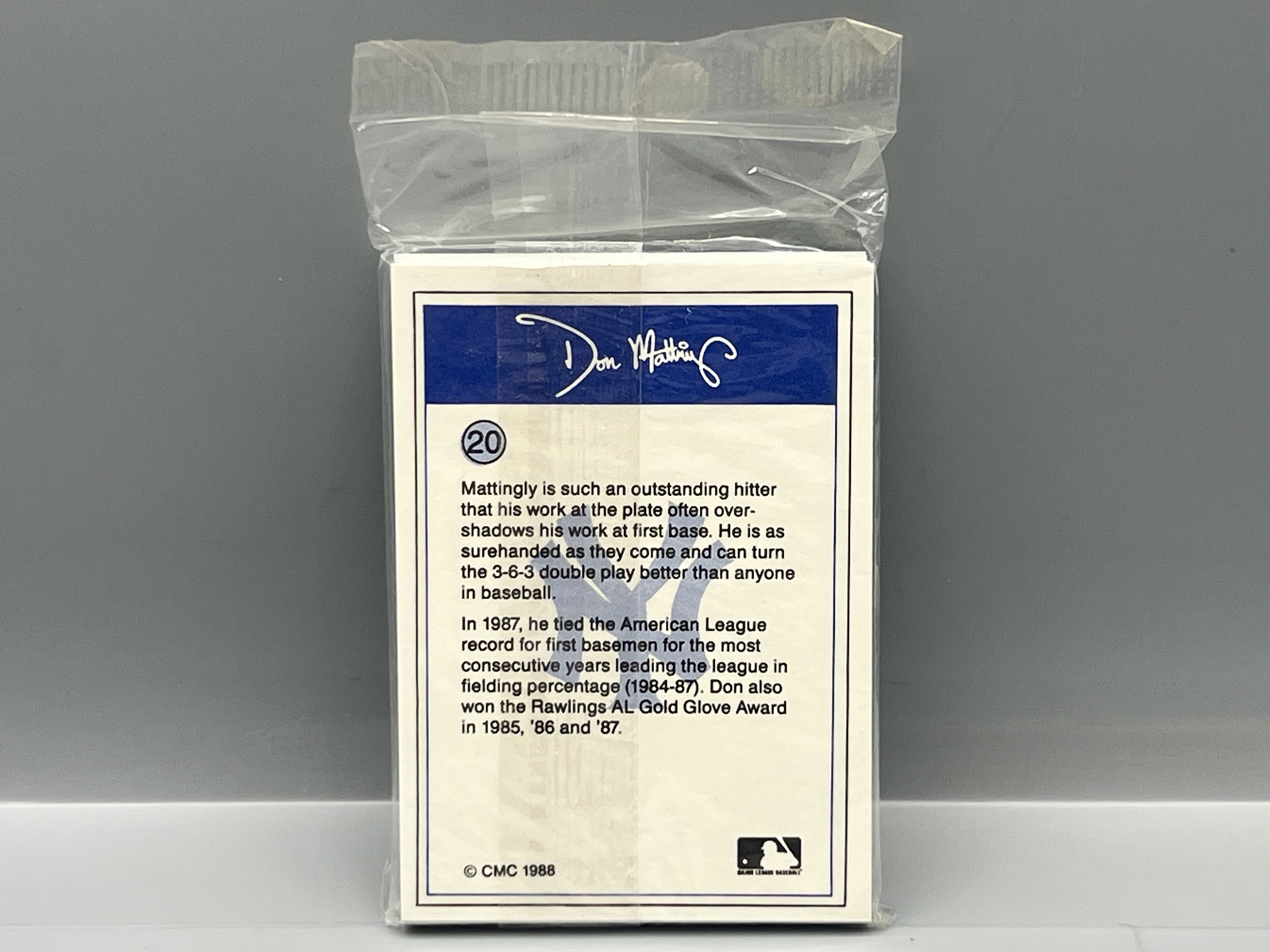 1988 CMC Limited Edition Don Mattingly Baseball Sealed Set